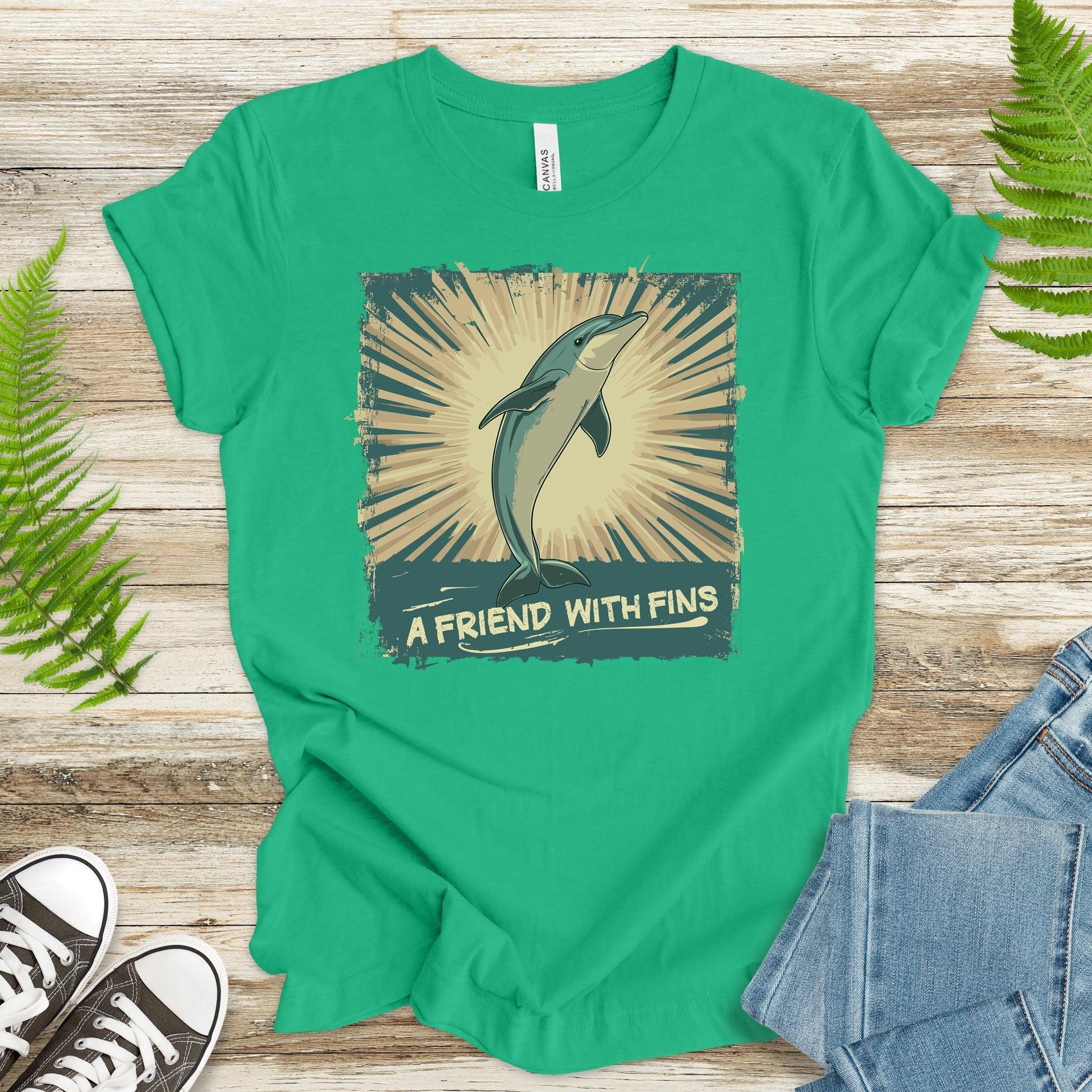 Friend with Fins T-Shirt – Playful Dolphin Design - TShirtree