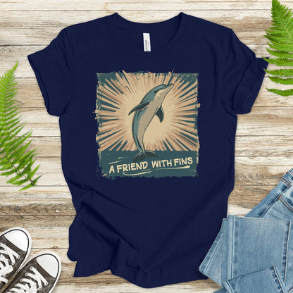 Friend with Fins T-Shirt – Playful Dolphin Design - TShirtree