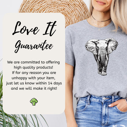 Majestic Elephant Walking T-Shirt – Realistic Design