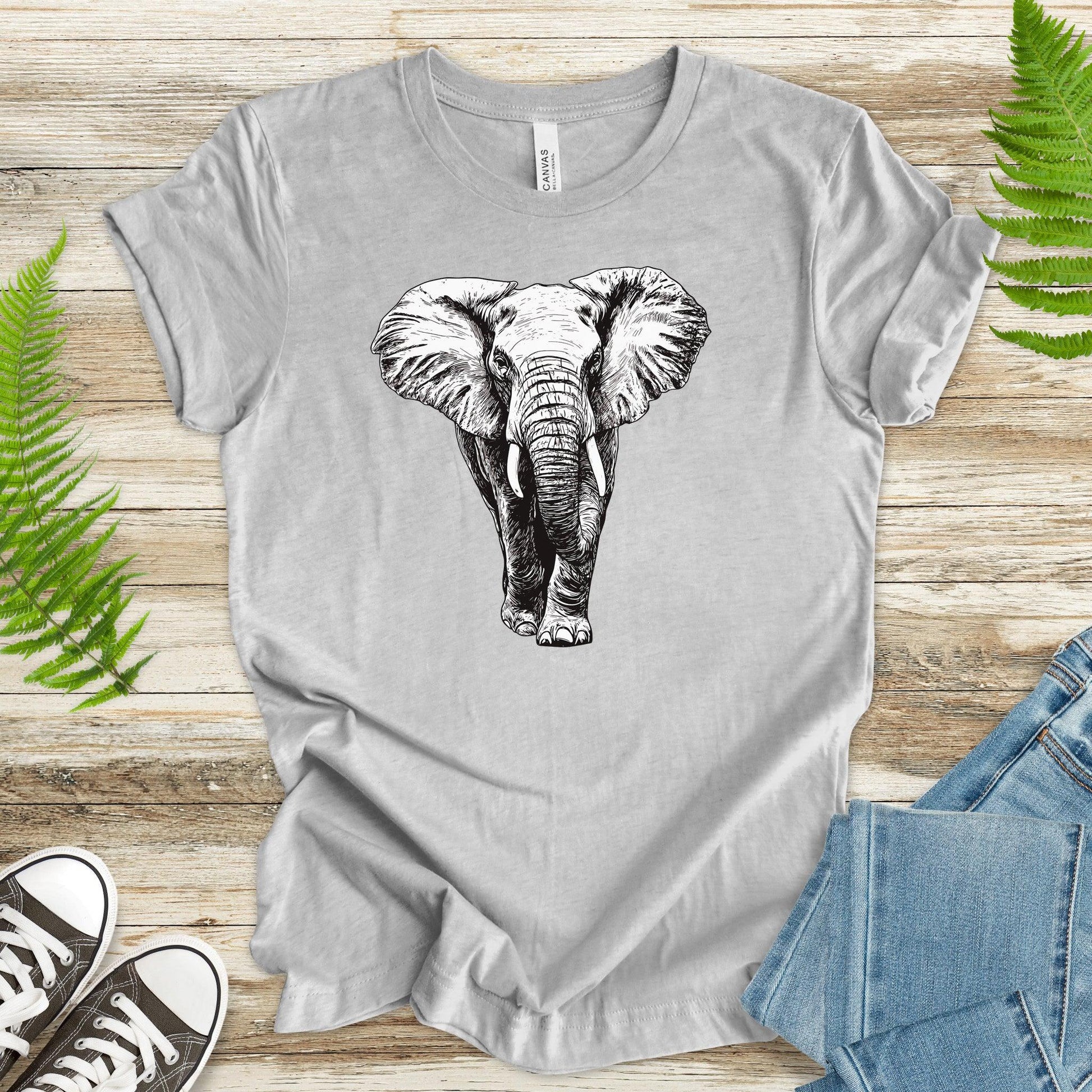 Majestic Elephant Walking T-Shirt – Realistic Design - TShirtree