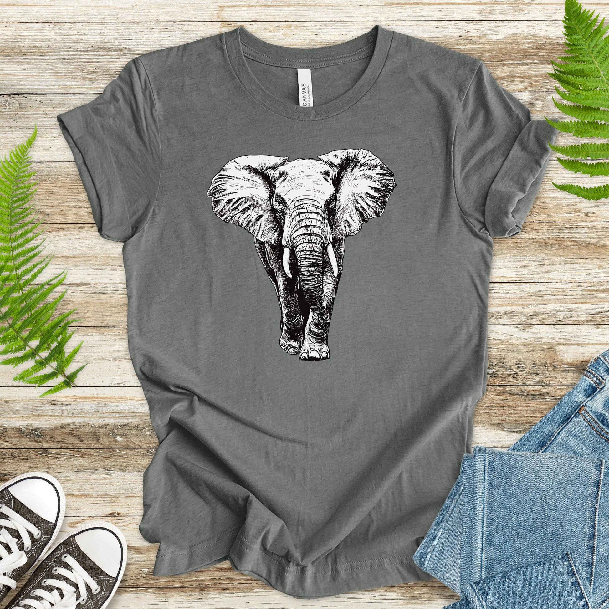 Majestic Elephant Walking T-Shirt – Realistic Design - TShirtree