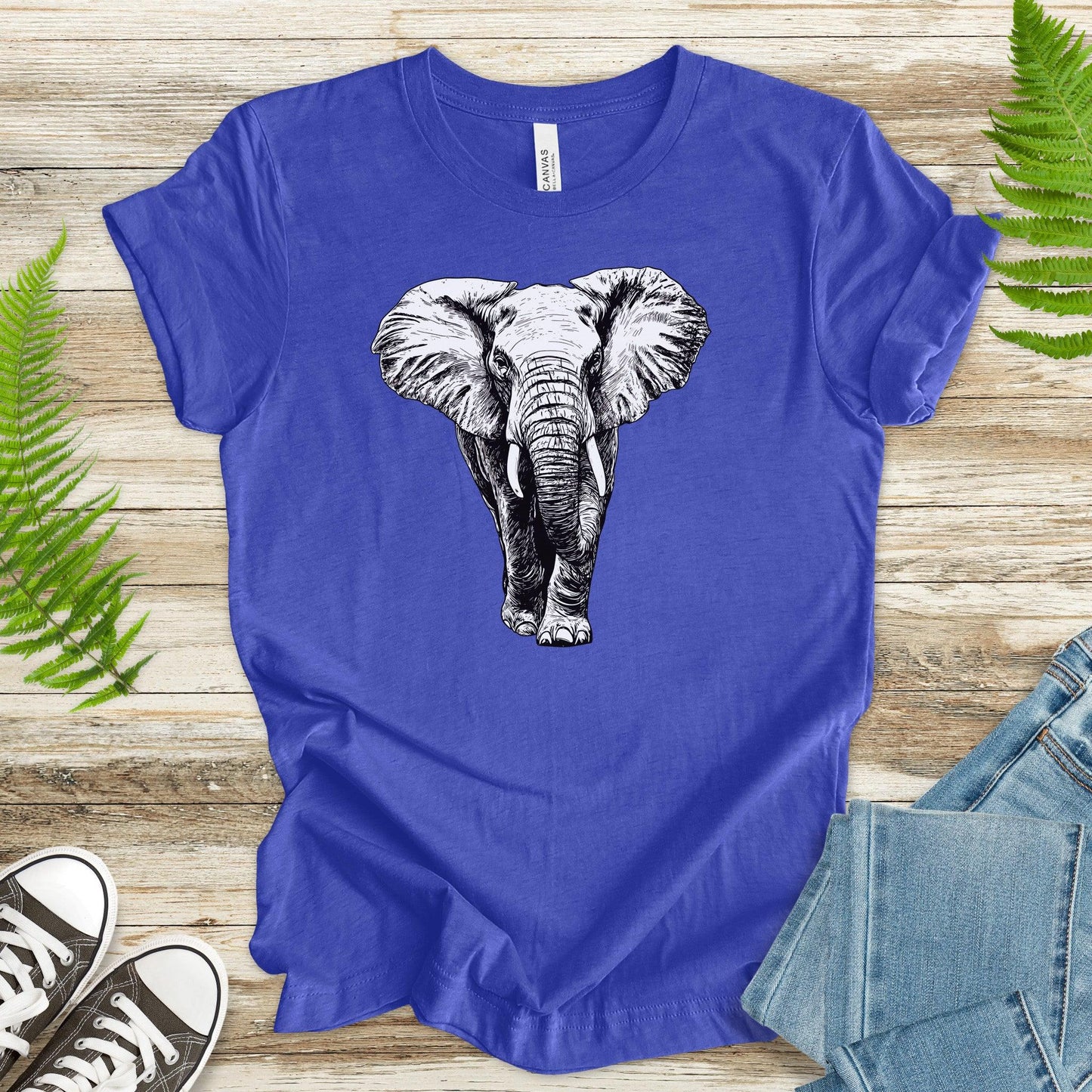 Majestic Elephant Walking T-Shirt – Realistic Design - TShirtree