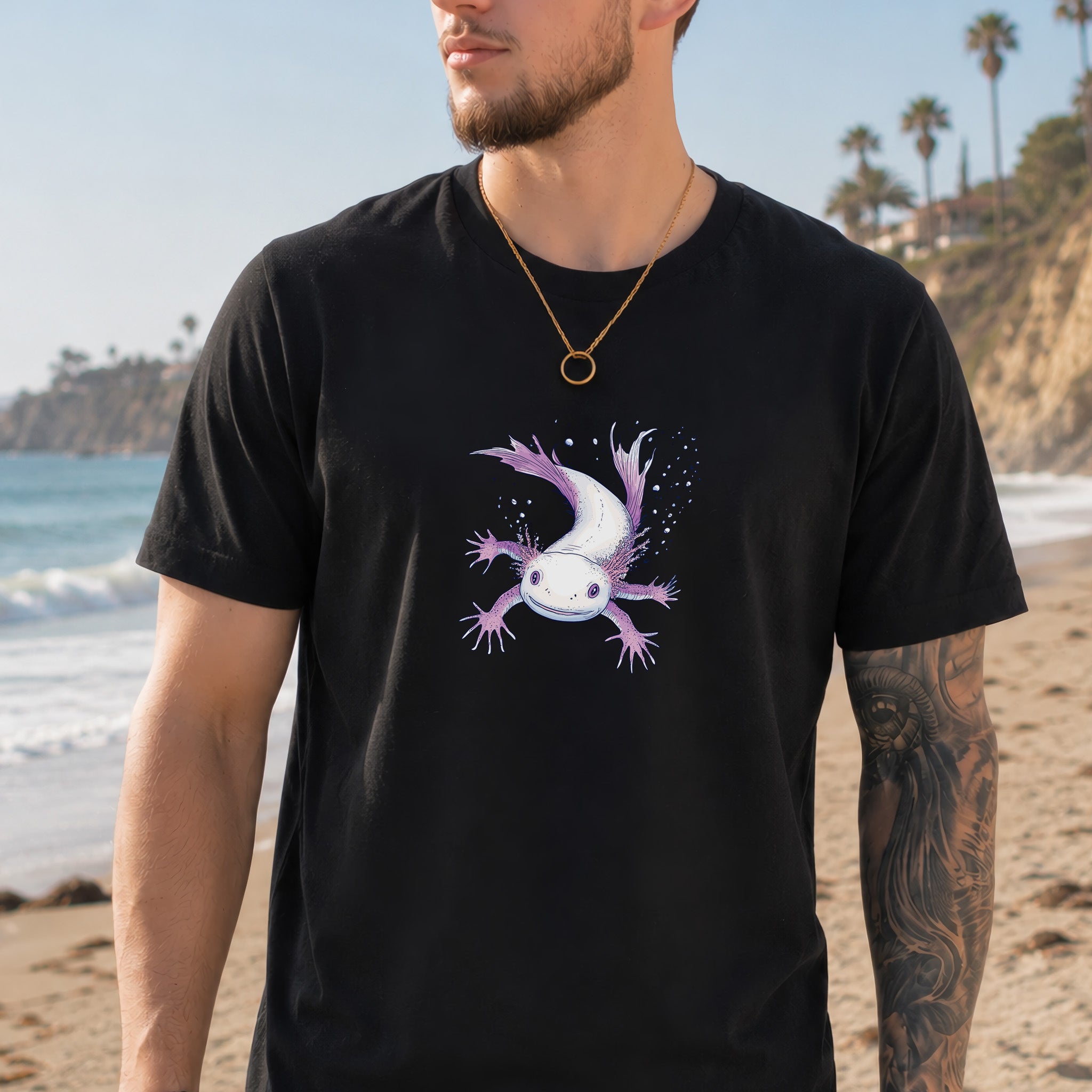 Axolotl Dreamy Swim Cute T-Shirt