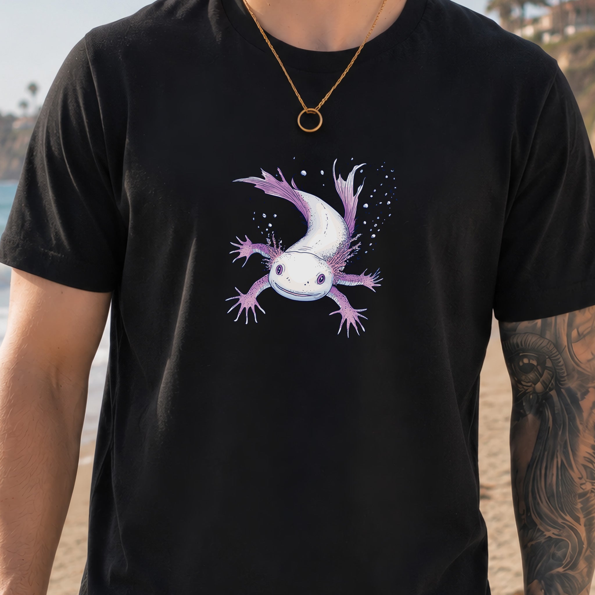 Axolotl Dreamy Swim Cute T-Shirt