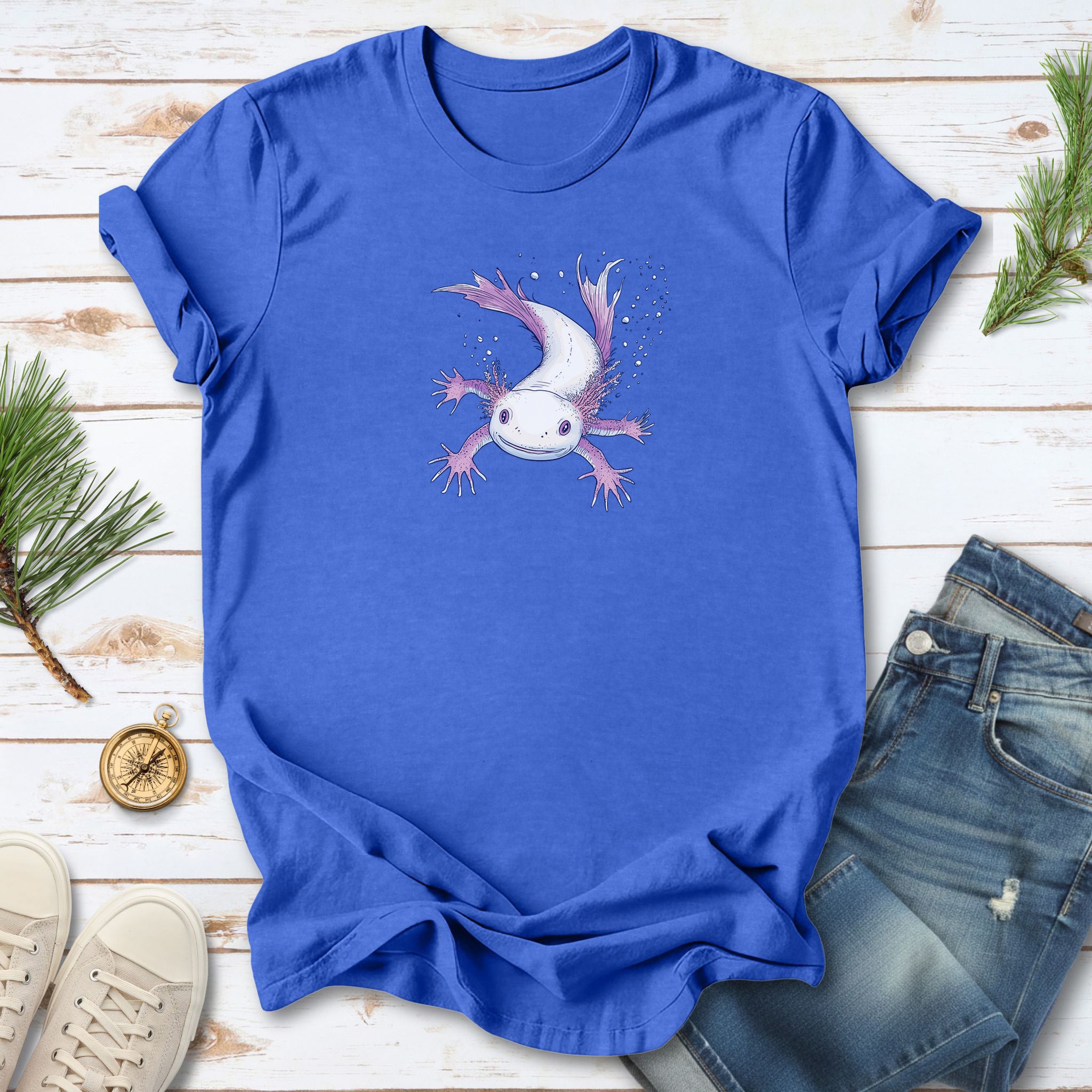Axolotl Dreamy Swim Cute T-Shirt