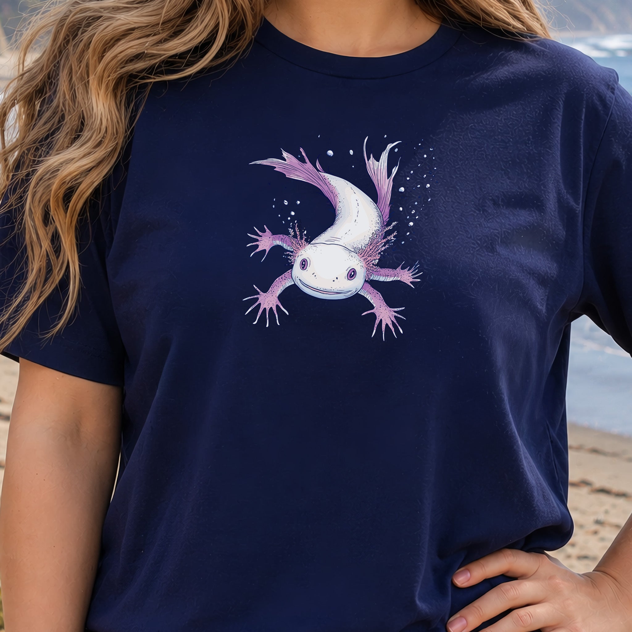 Axolotl Dreamy Swim Cute T-Shirt
