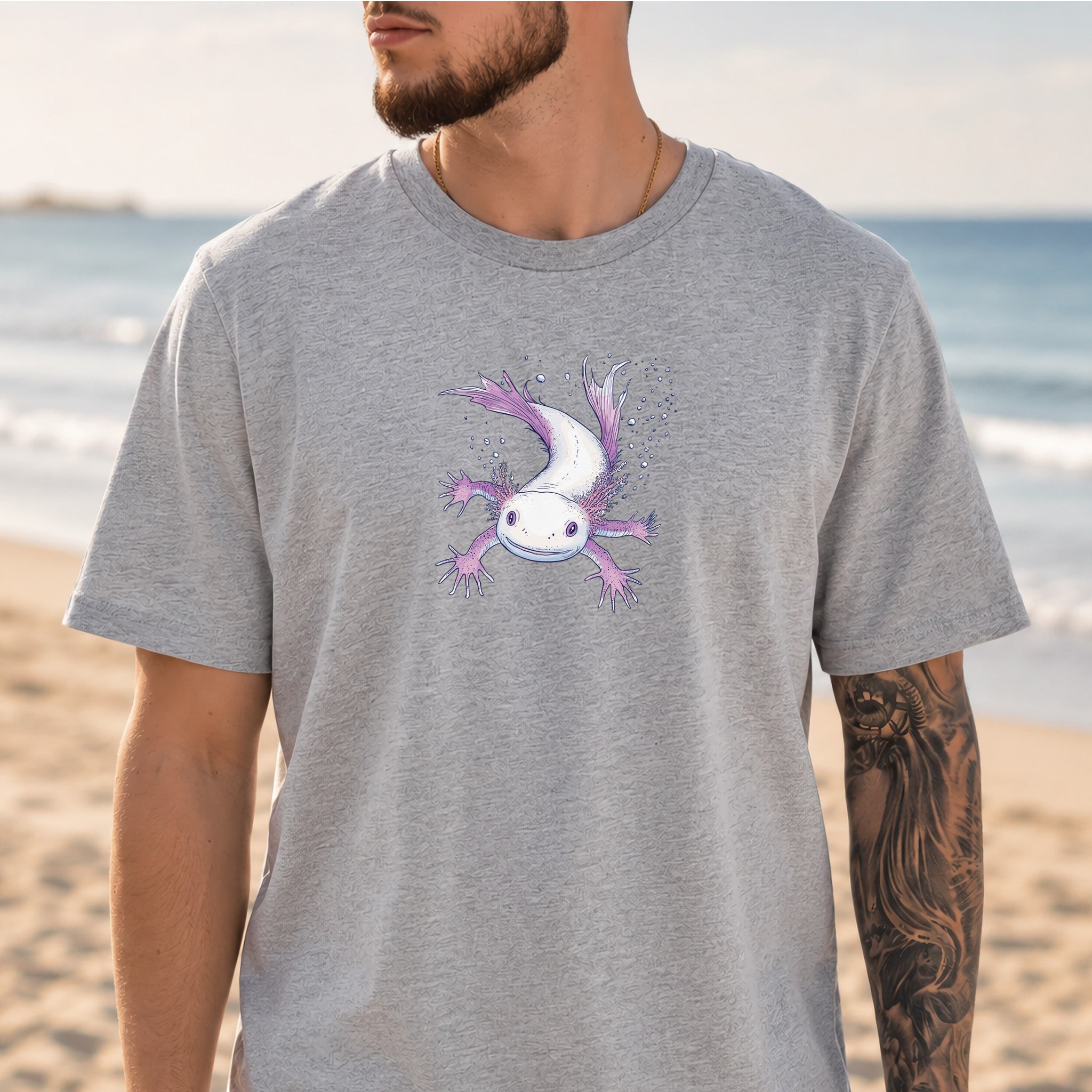 Axolotl Dreamy Swim Cute T-Shirt