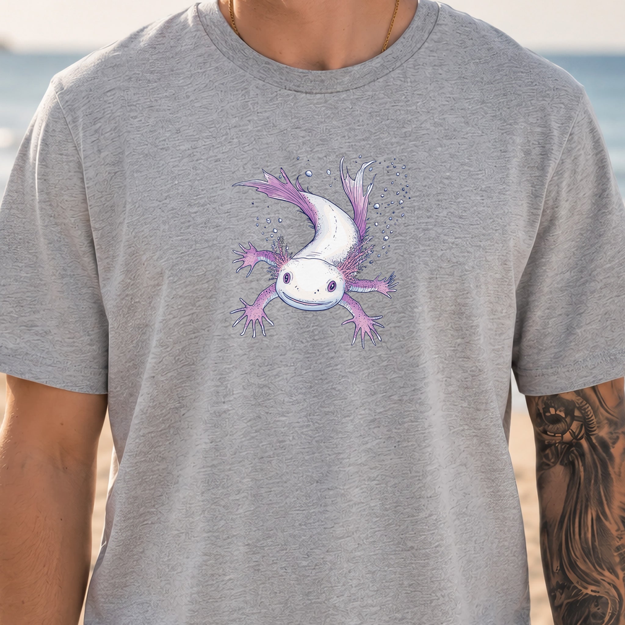 Axolotl Dreamy Swim Cute T-Shirt