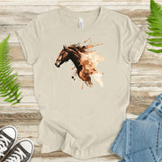 Watercolor Horse Face T-Shirt – Vintage Wild Spirit Tee