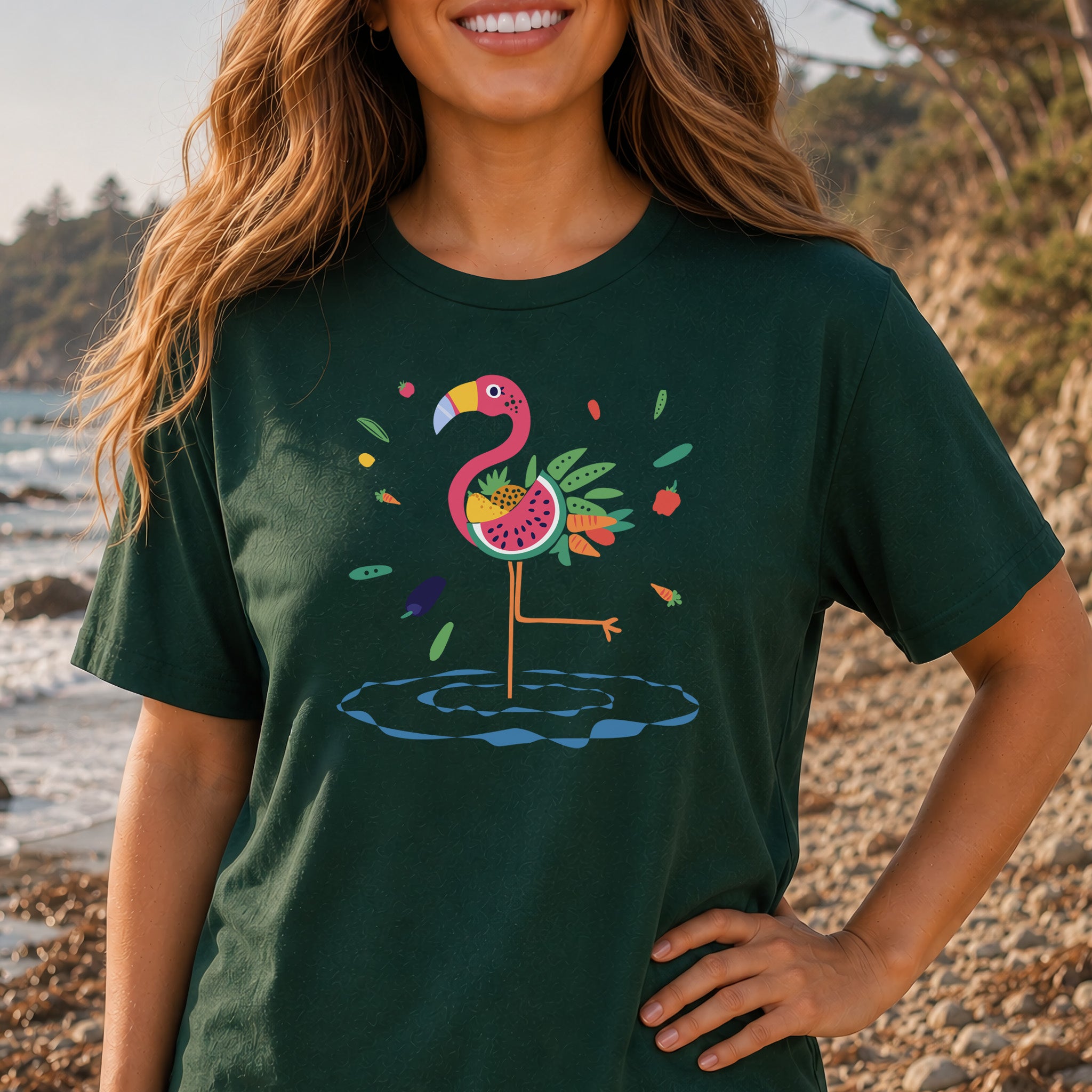 Vibrant Flamingo Art T-Shirt