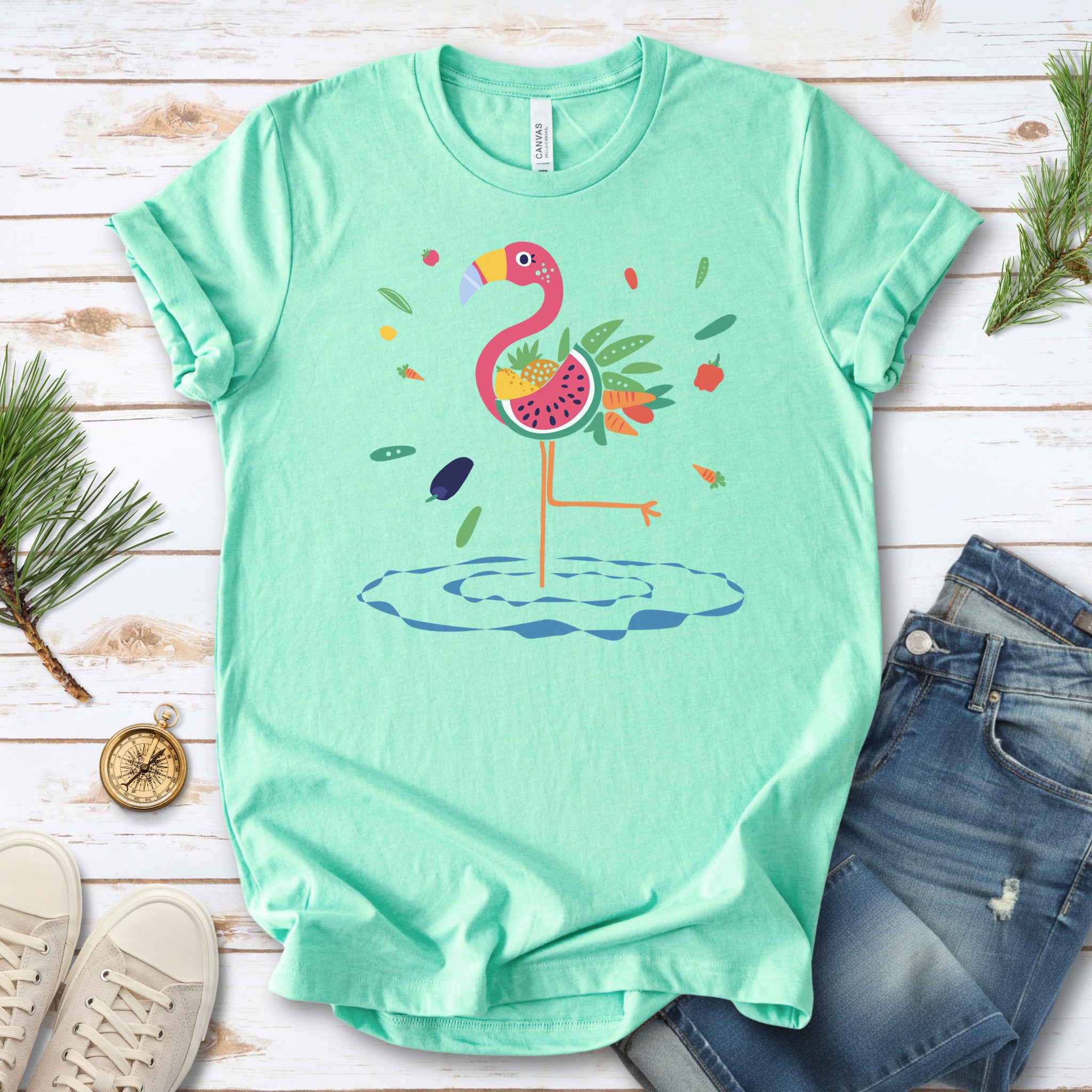 Vibrant Flamingo Art T-Shirt