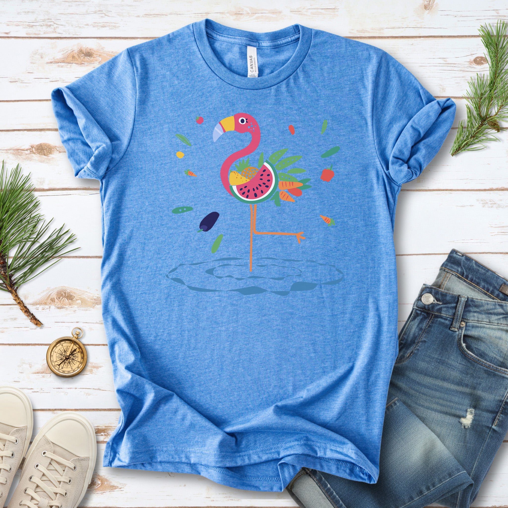 Vibrant Flamingo Art T-Shirt