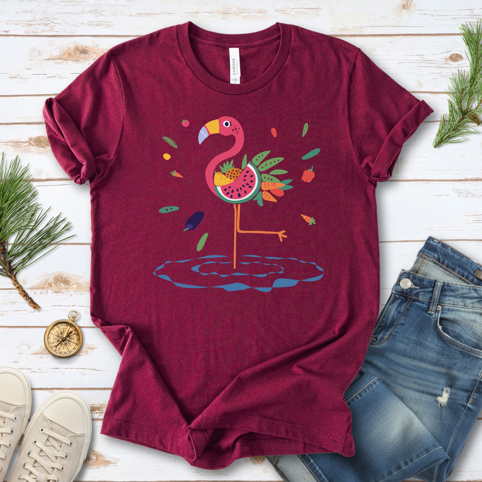 Vibrant Flamingo Art T-Shirt