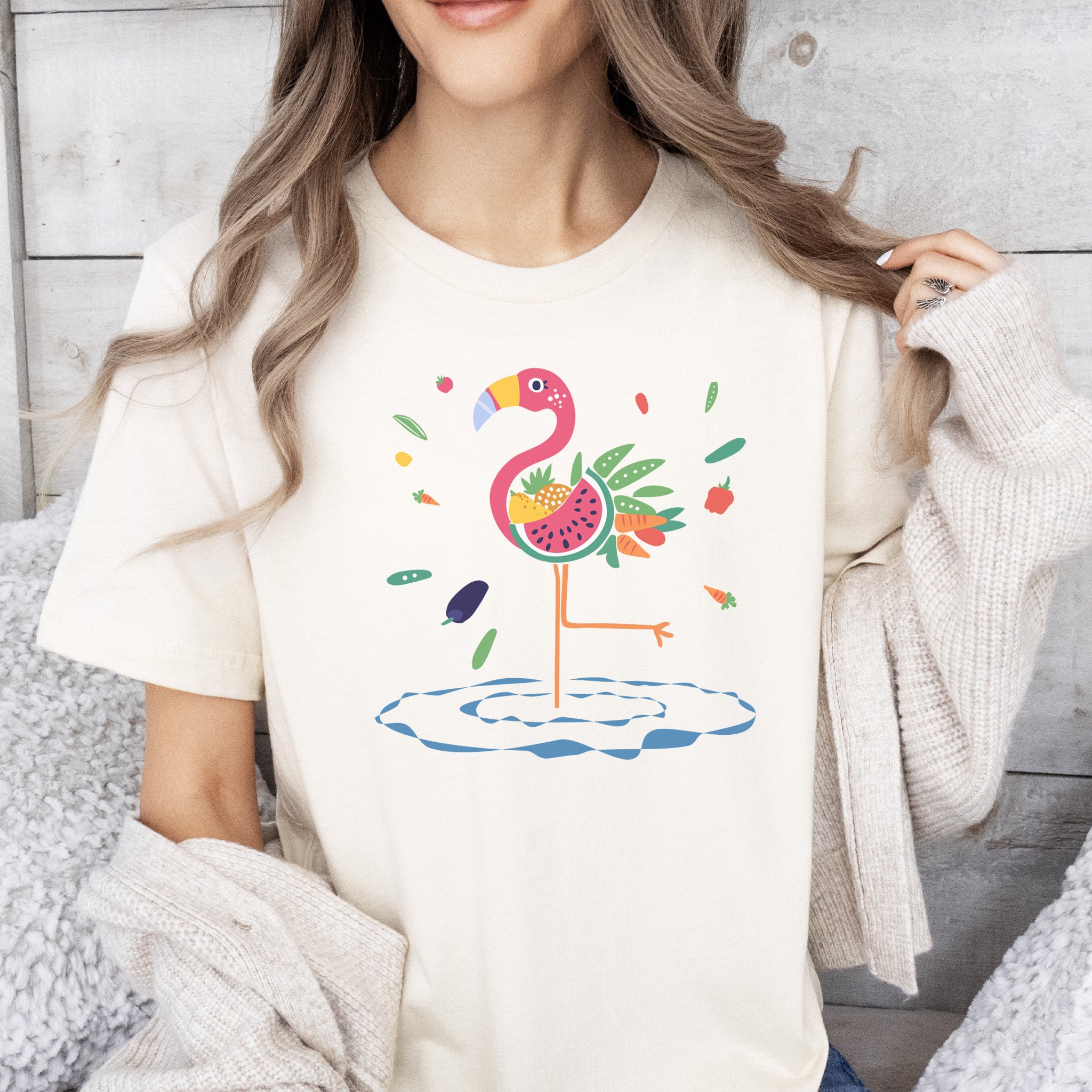 Vibrant Flamingo Art T-Shirt
