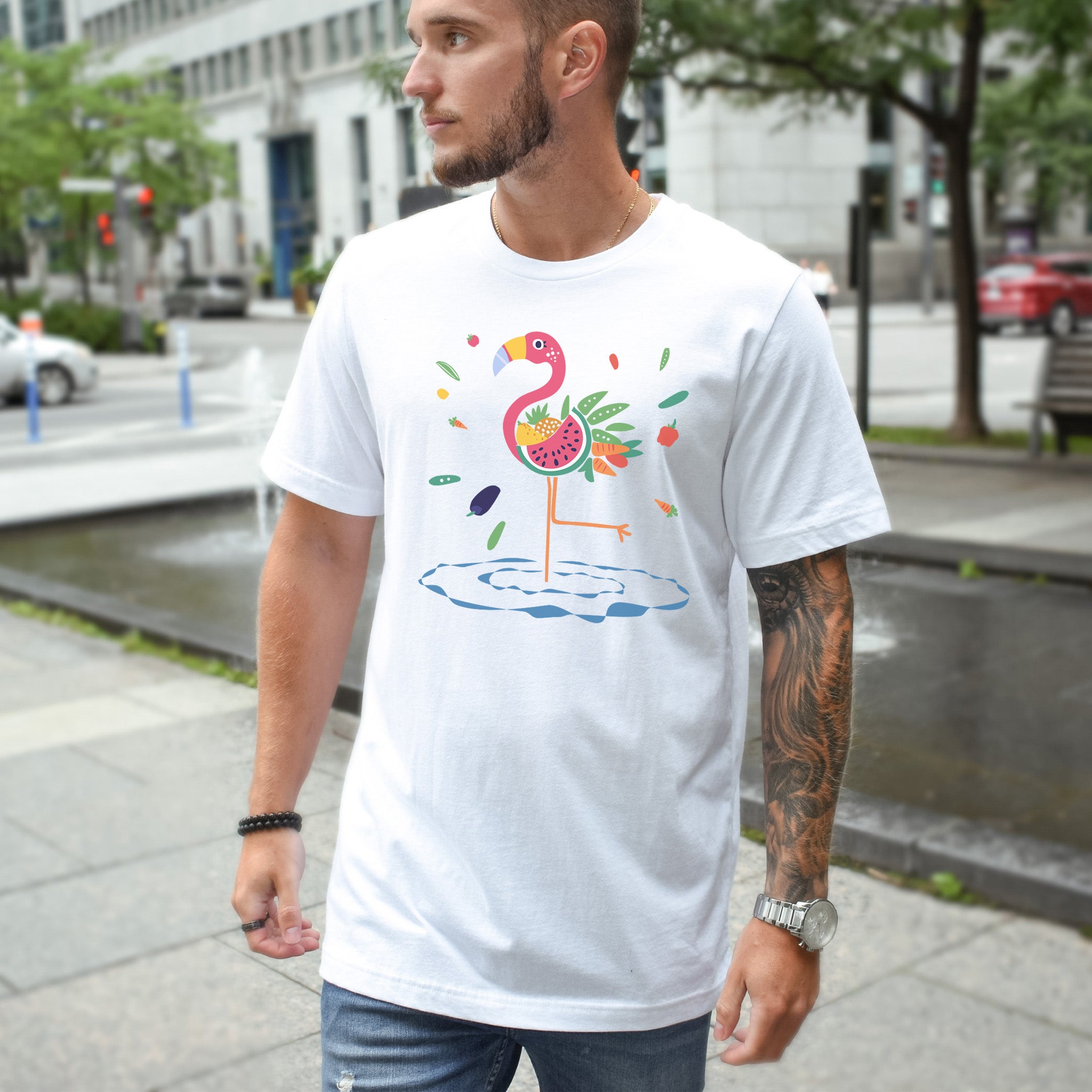 Vibrant Flamingo Art T-Shirt
