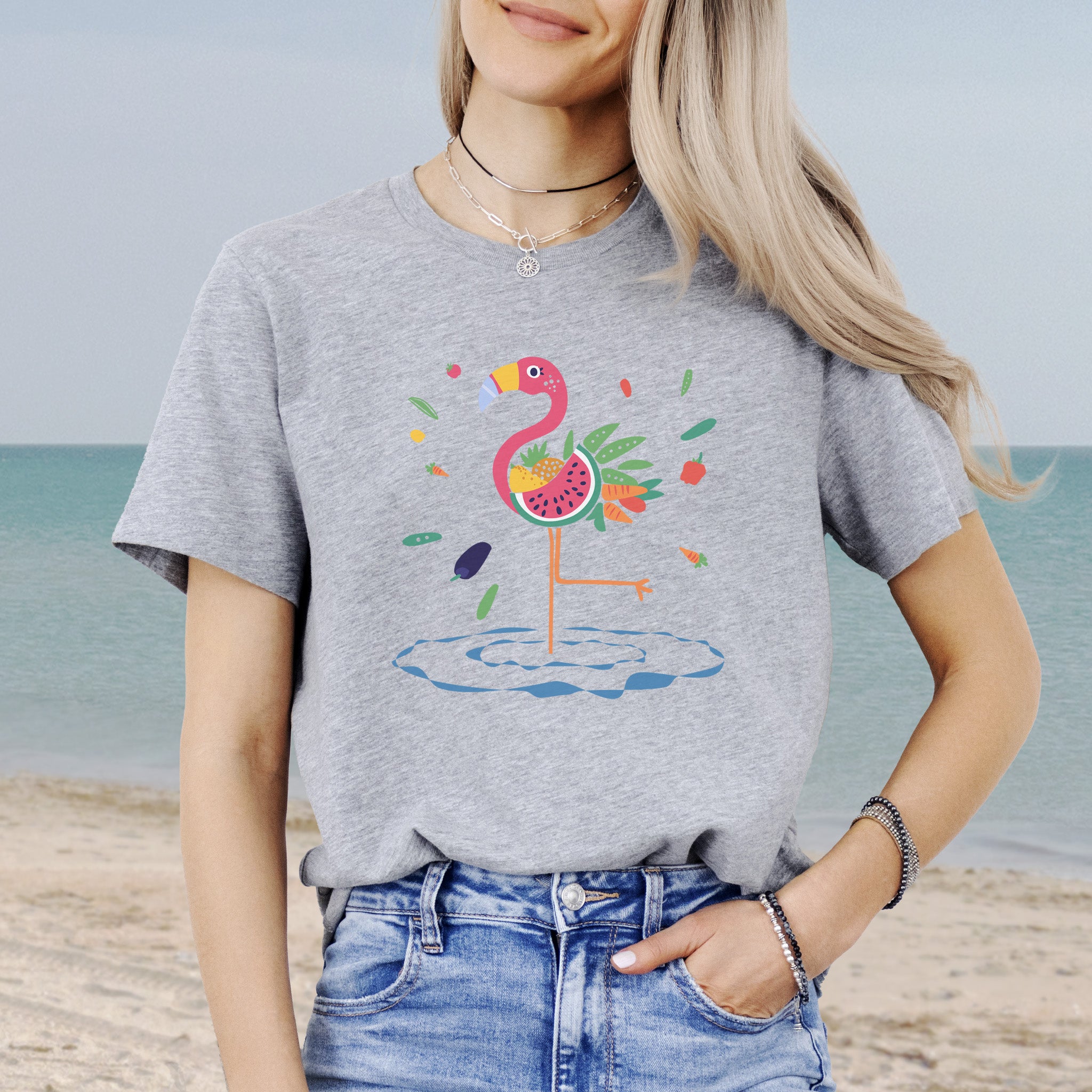Vibrant Flamingo Art T-Shirt