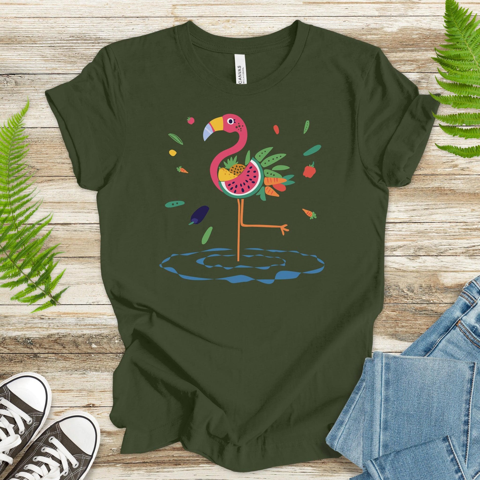 Vibrant Flamingo Art T-Shirt - TShirtree