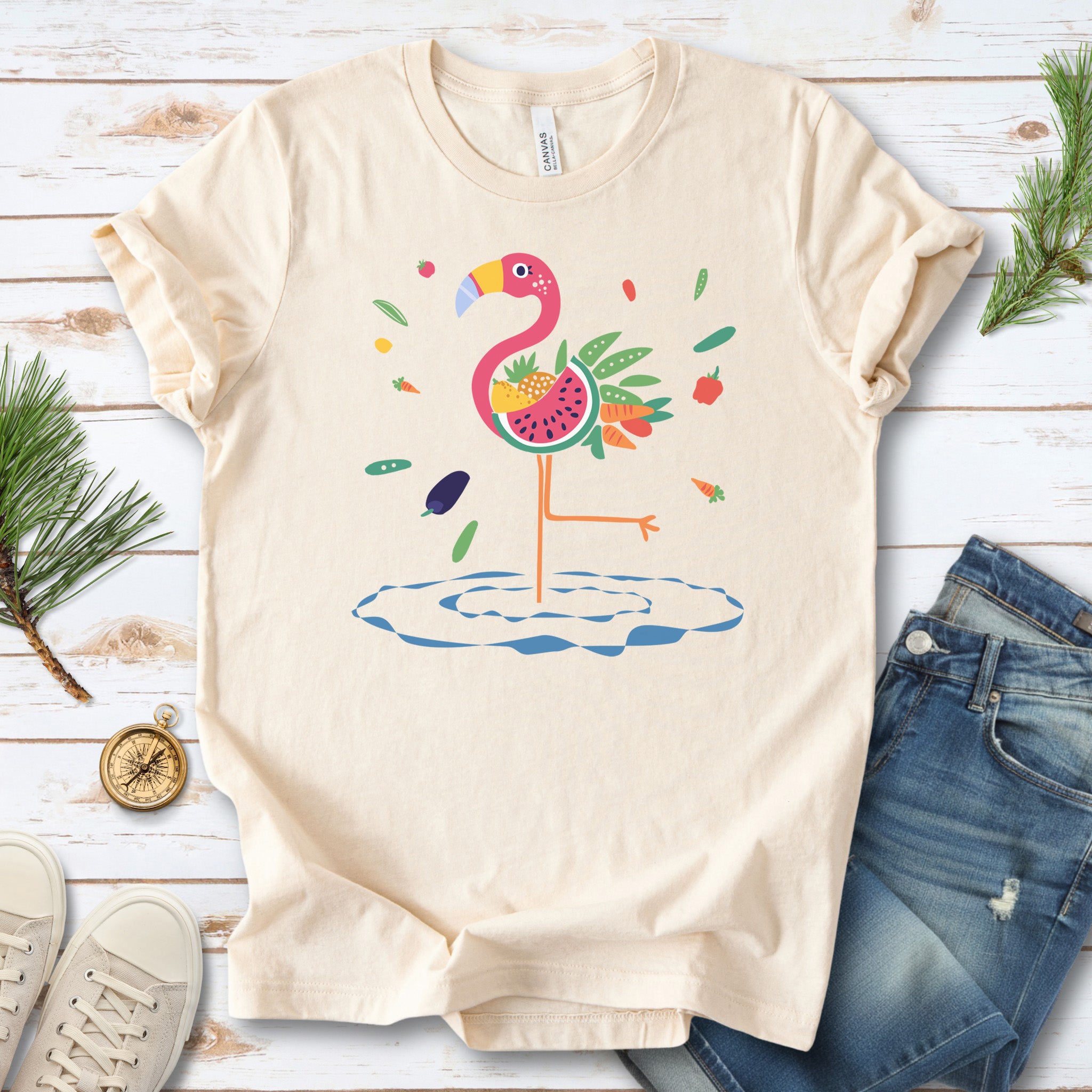 Vibrant Flamingo Art T-Shirt