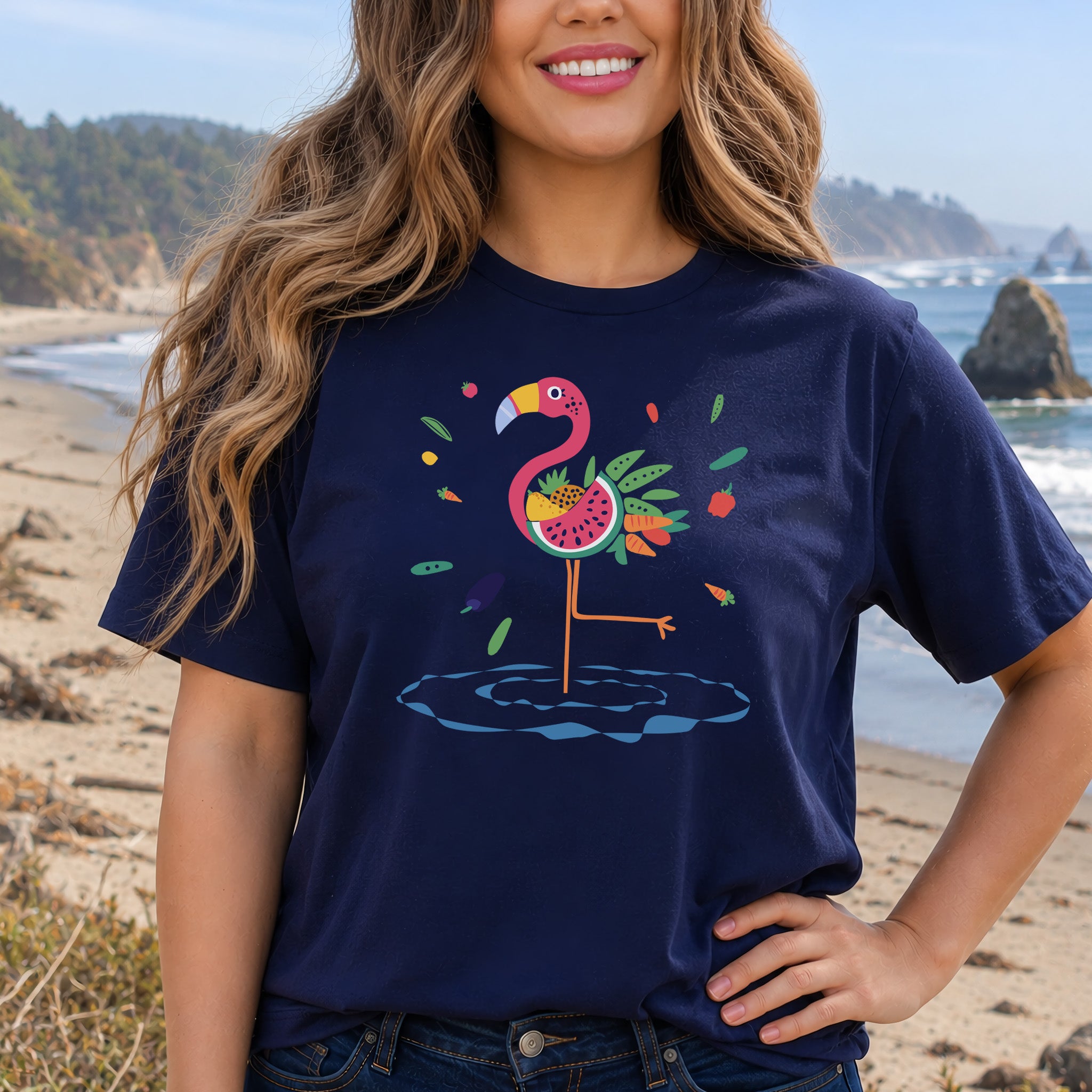 Vibrant Flamingo Art T-Shirt