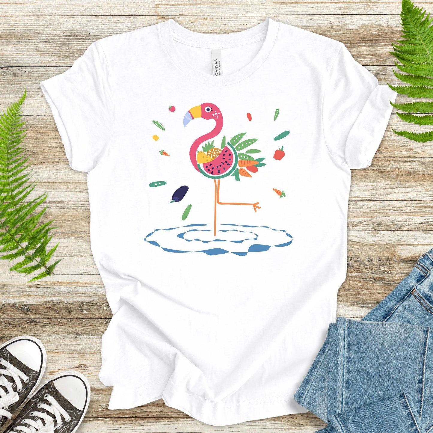 Vibrant Flamingo Art T-Shirt - TShirtree