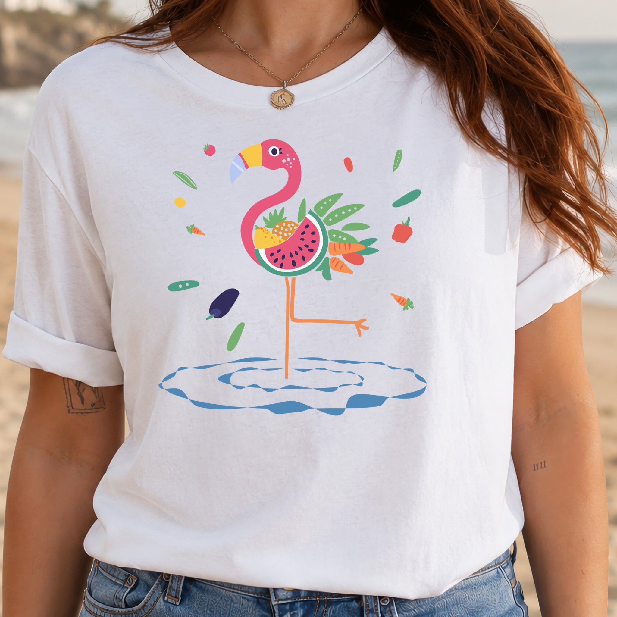 Vibrant Flamingo Art T-Shirt