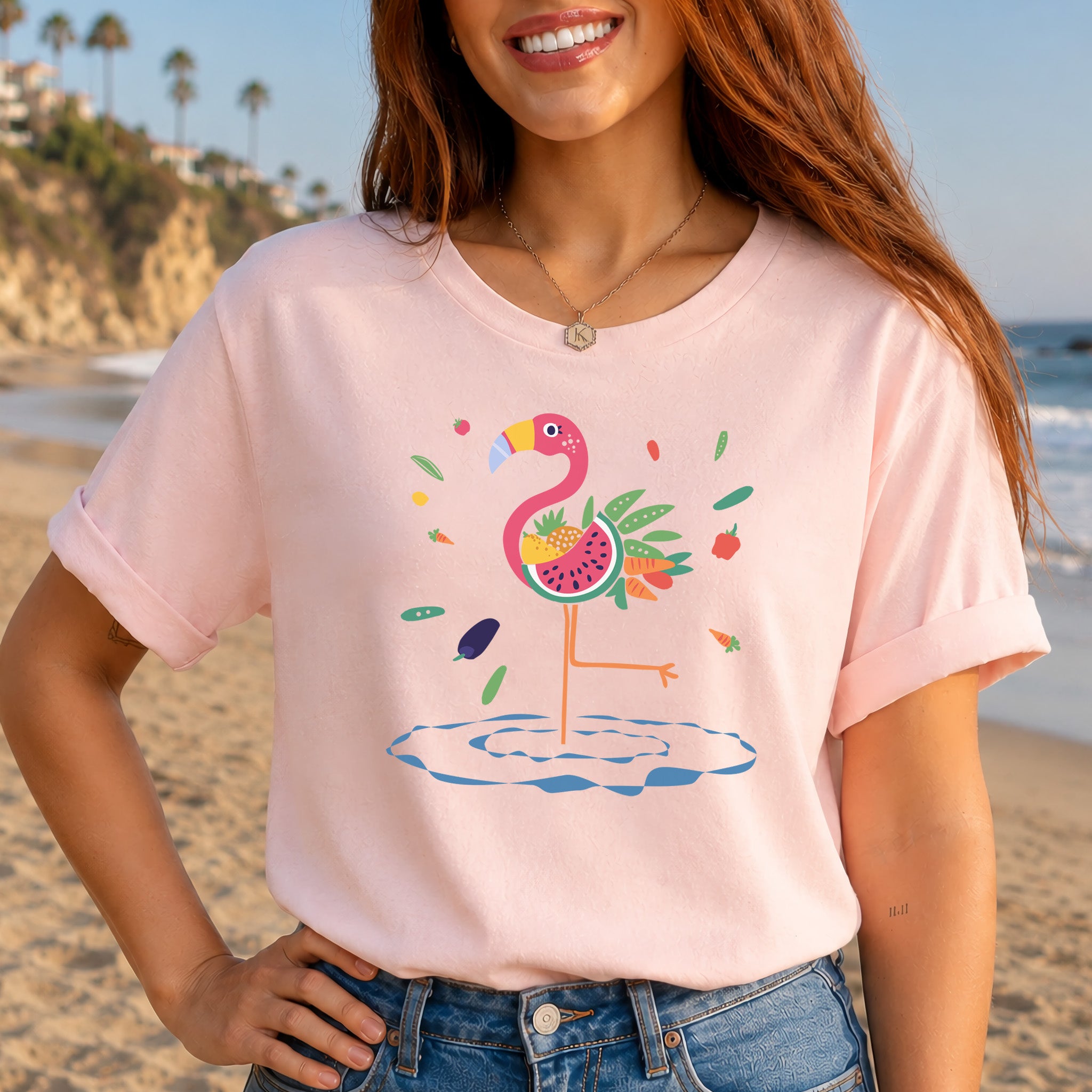 Vibrant Flamingo Art T-Shirt