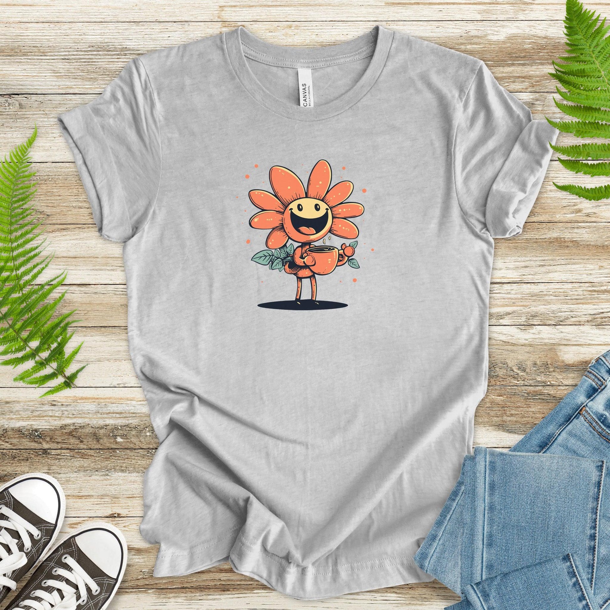 Flower with Coffee T-Shirt – Cute and Caffeinated - TShirtree