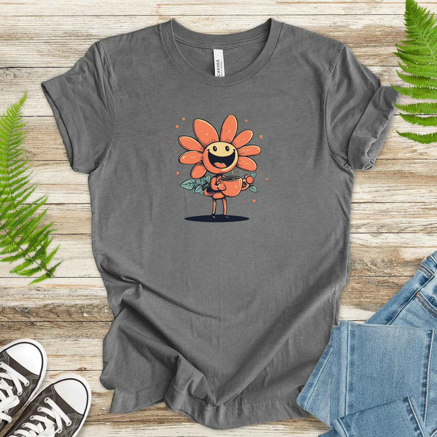 Flower with Coffee T-Shirt – Cute and Caffeinated - TShirtree