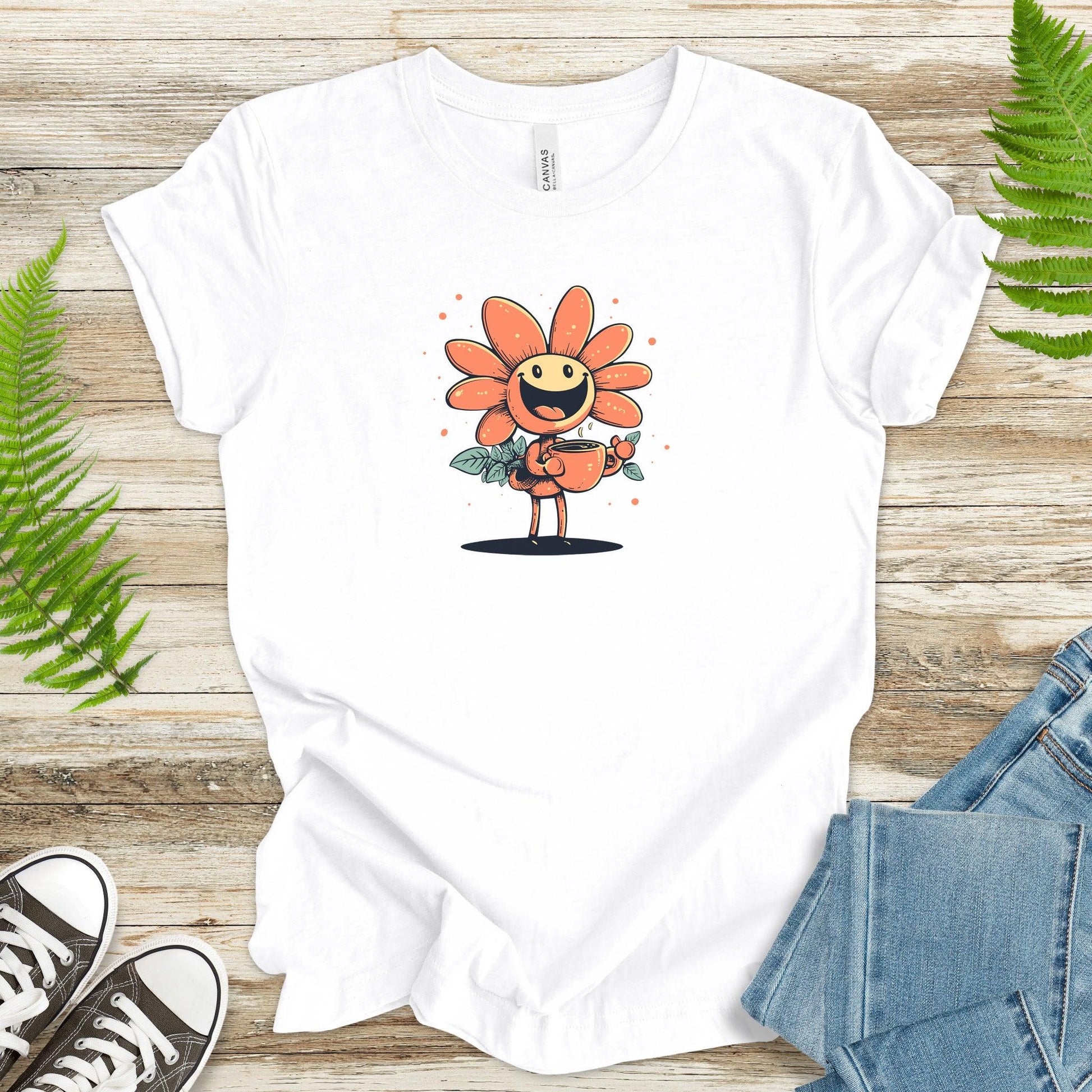 Flower with Coffee T-Shirt – Cute and Caffeinated - TShirtree