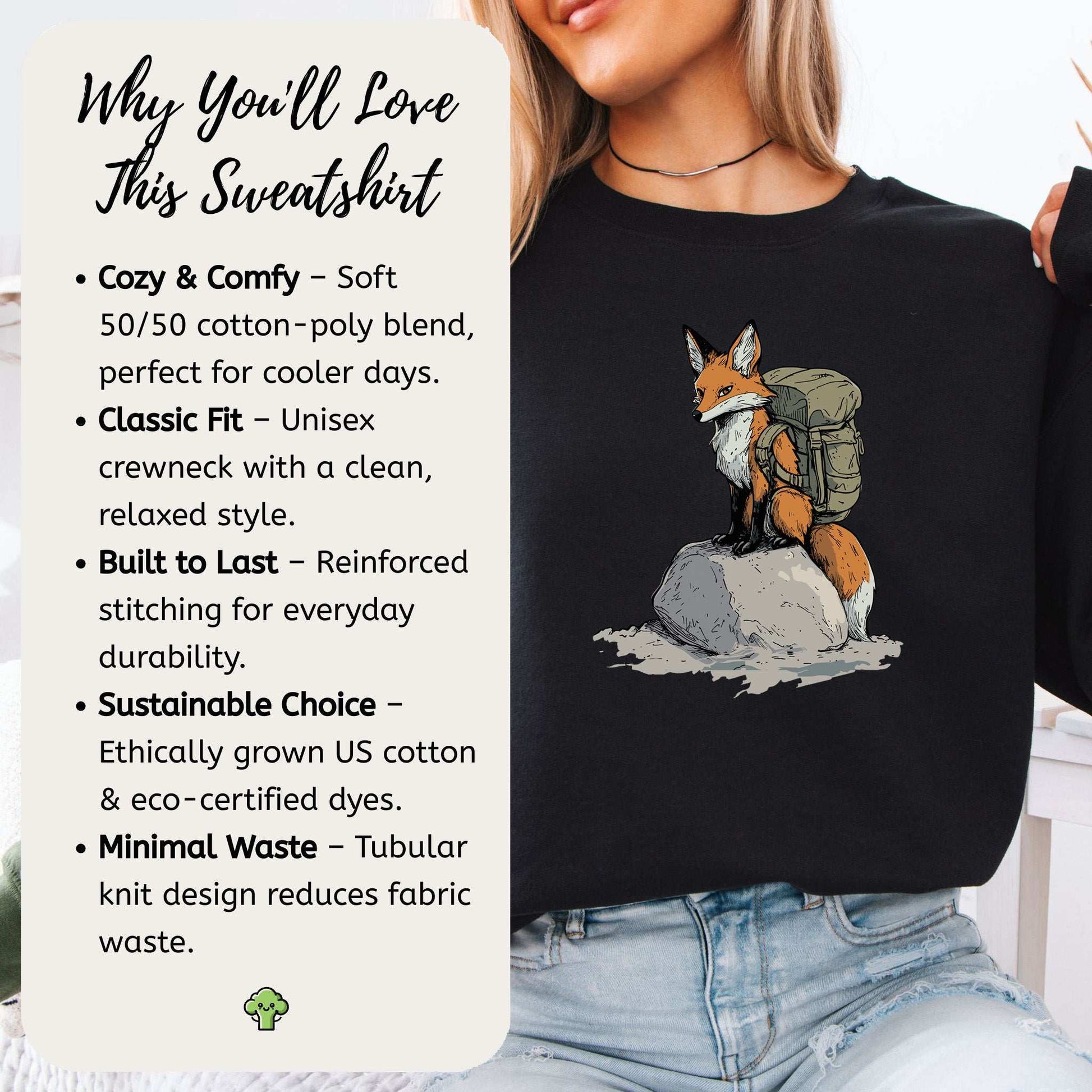 Fox on the Trail Sweatshirt – Hiking Style with a Foxy Twist