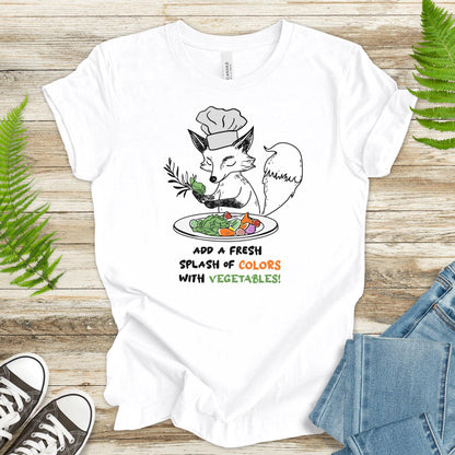 Fox Chef T-Shirt – Add a Splash of Color with Vegetables - TShirtree