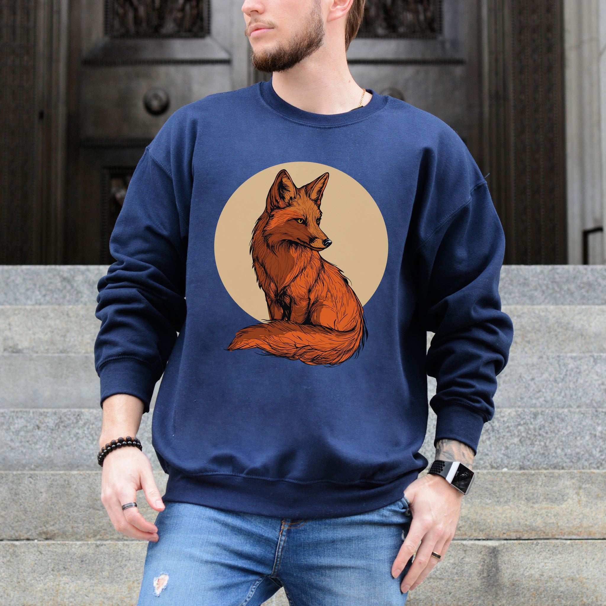 Red Fox Sweatshirt – Wild Elegance in Cozy Comfort