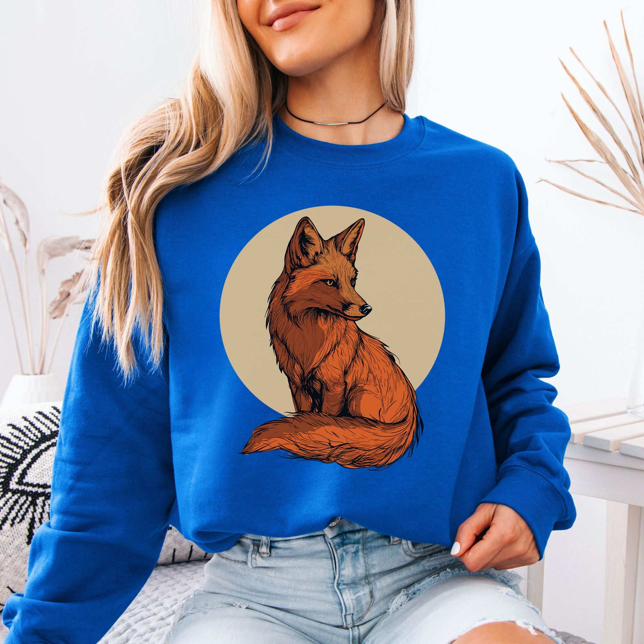 Red Fox Sweatshirt – Wild Elegance in Cozy Comfort