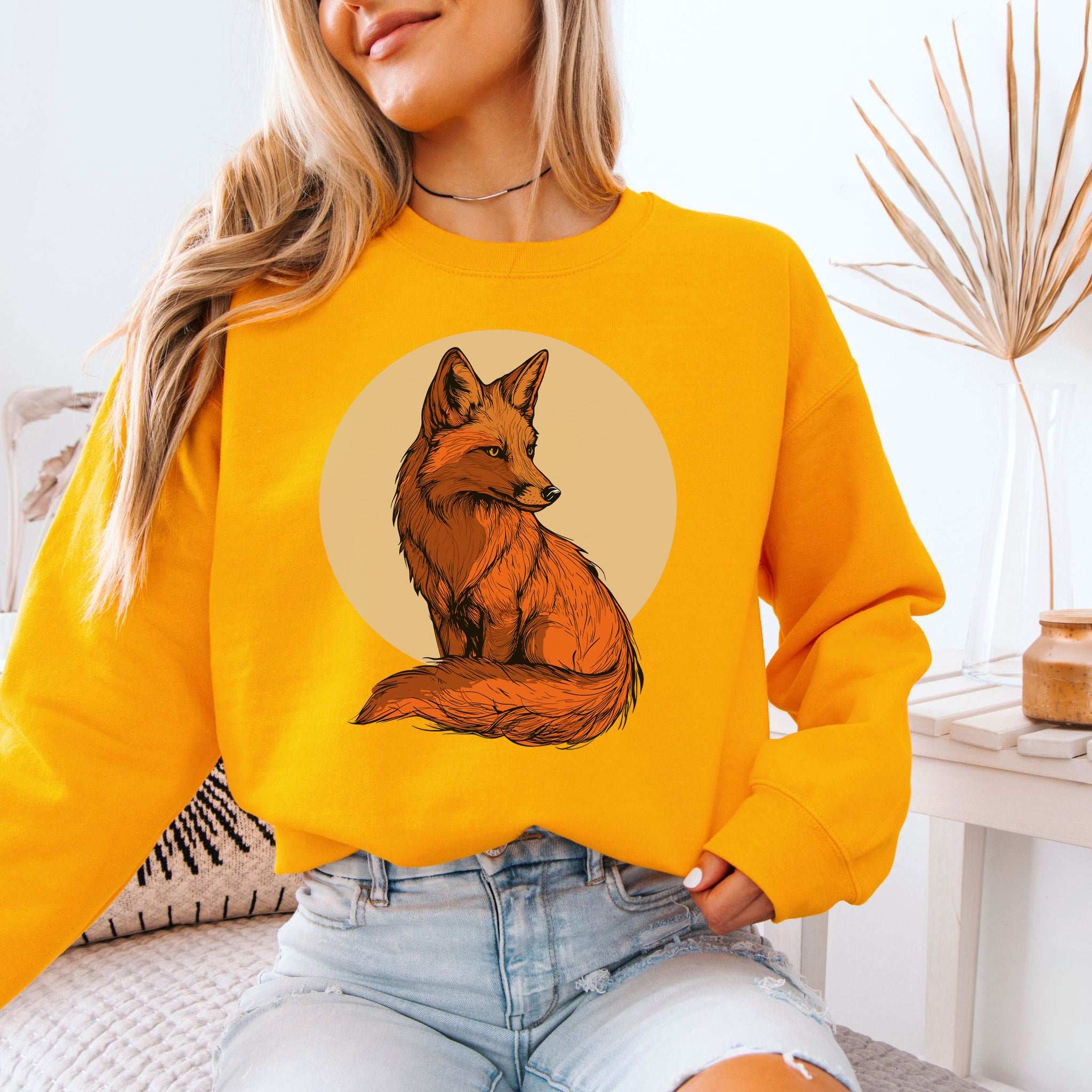 Red Fox Sweatshirt – Wild Elegance in Cozy Comfort
