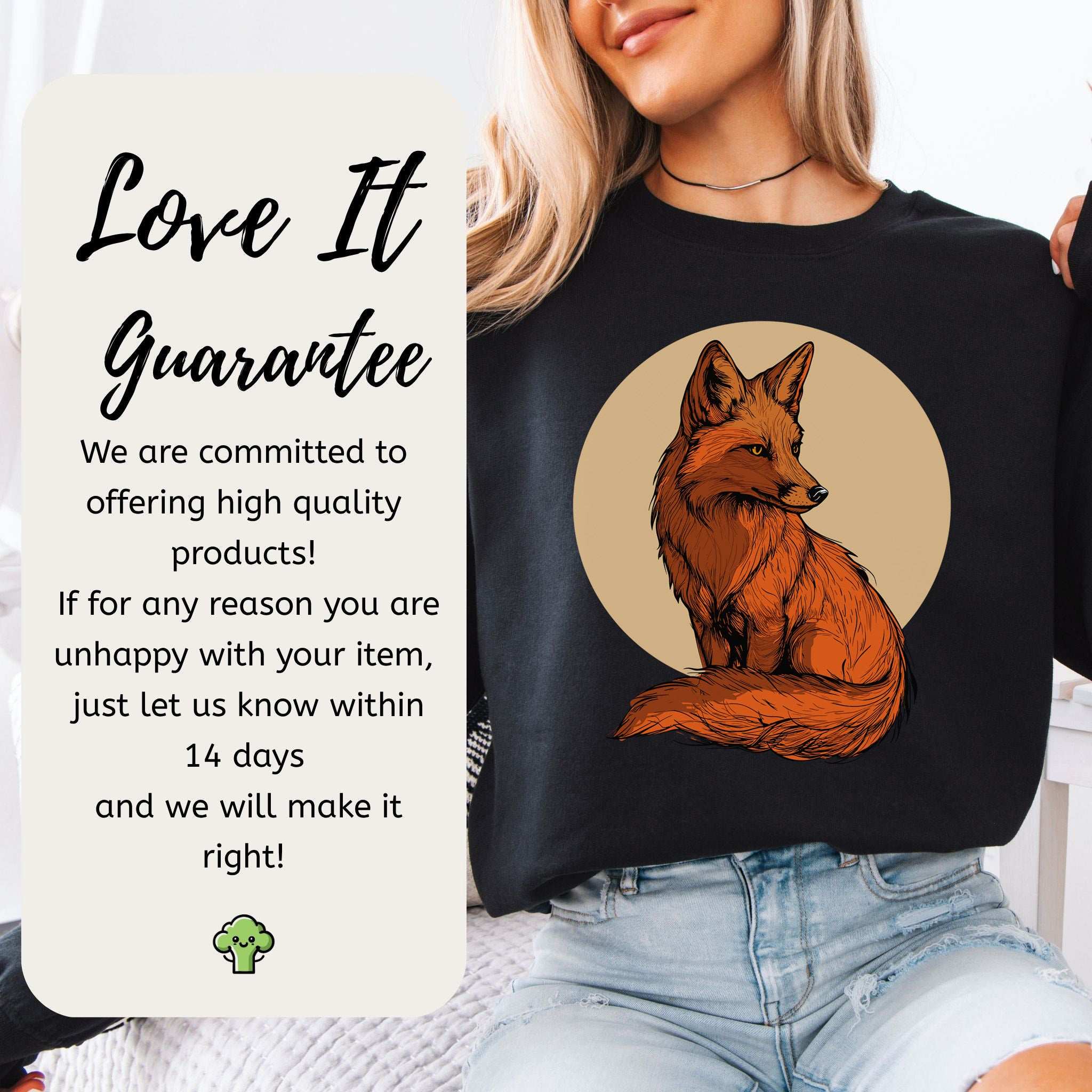 Red Fox Sweatshirt – Wild Elegance in Cozy Comfort