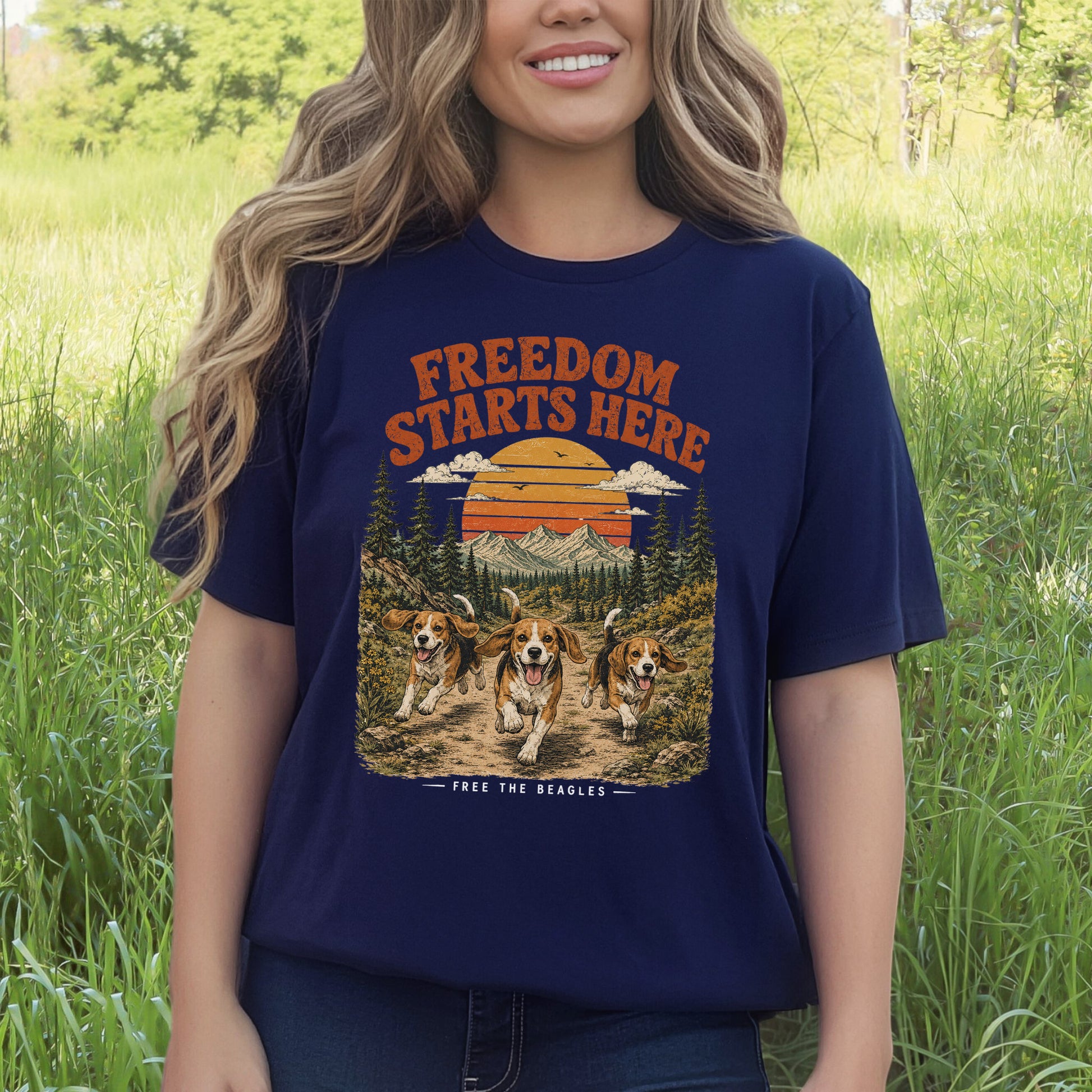 Freedom Starts Here Free the Beagles Rescue Nature Lover T-Shirt