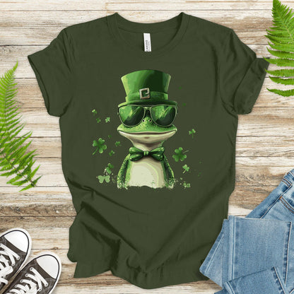 Hop to the Luck: St. Patrick’s Day Frog T-Shirt - TShirtree