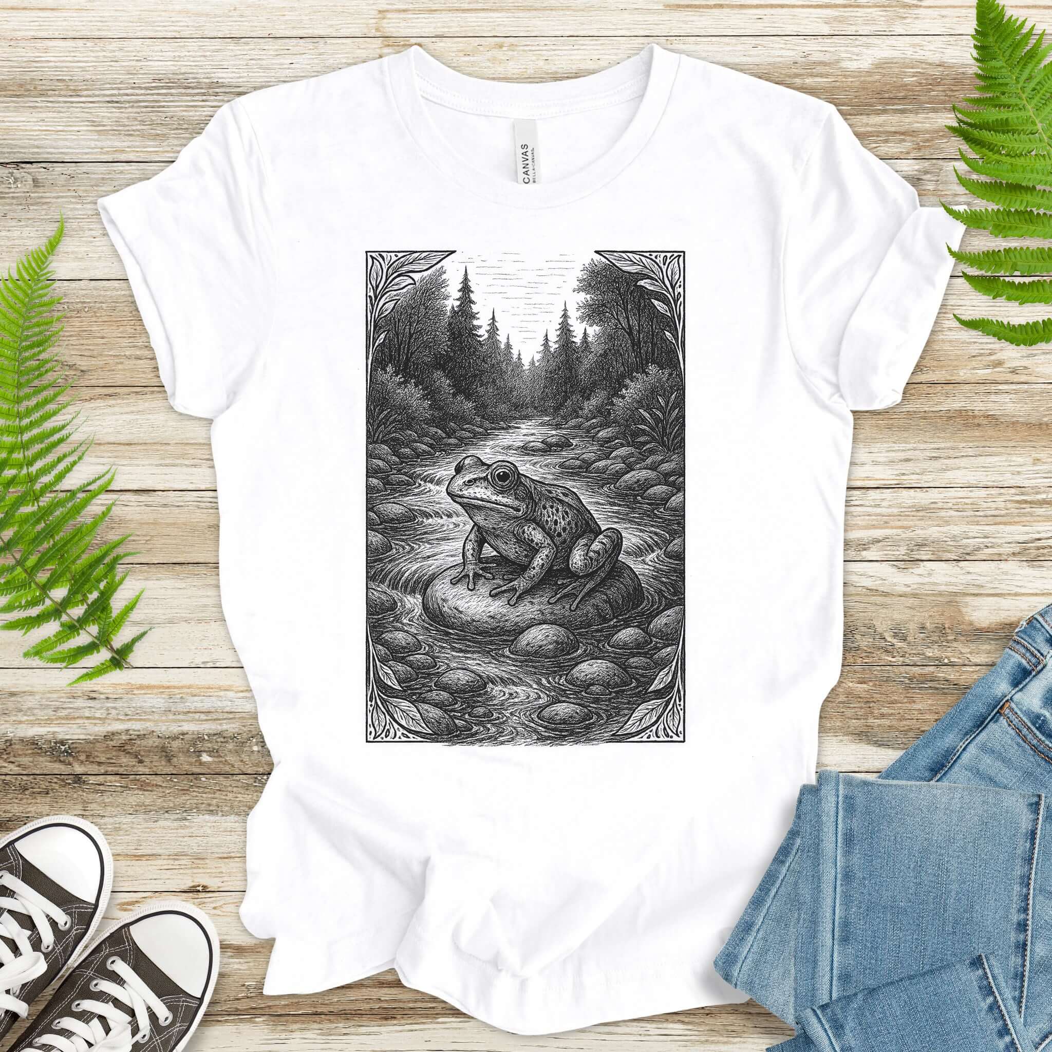 Still Waters – Frog Spirit Animal T-Shirt