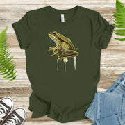 Watercolor Frog T-Shirt – Artistic Amphibian Nature Tee