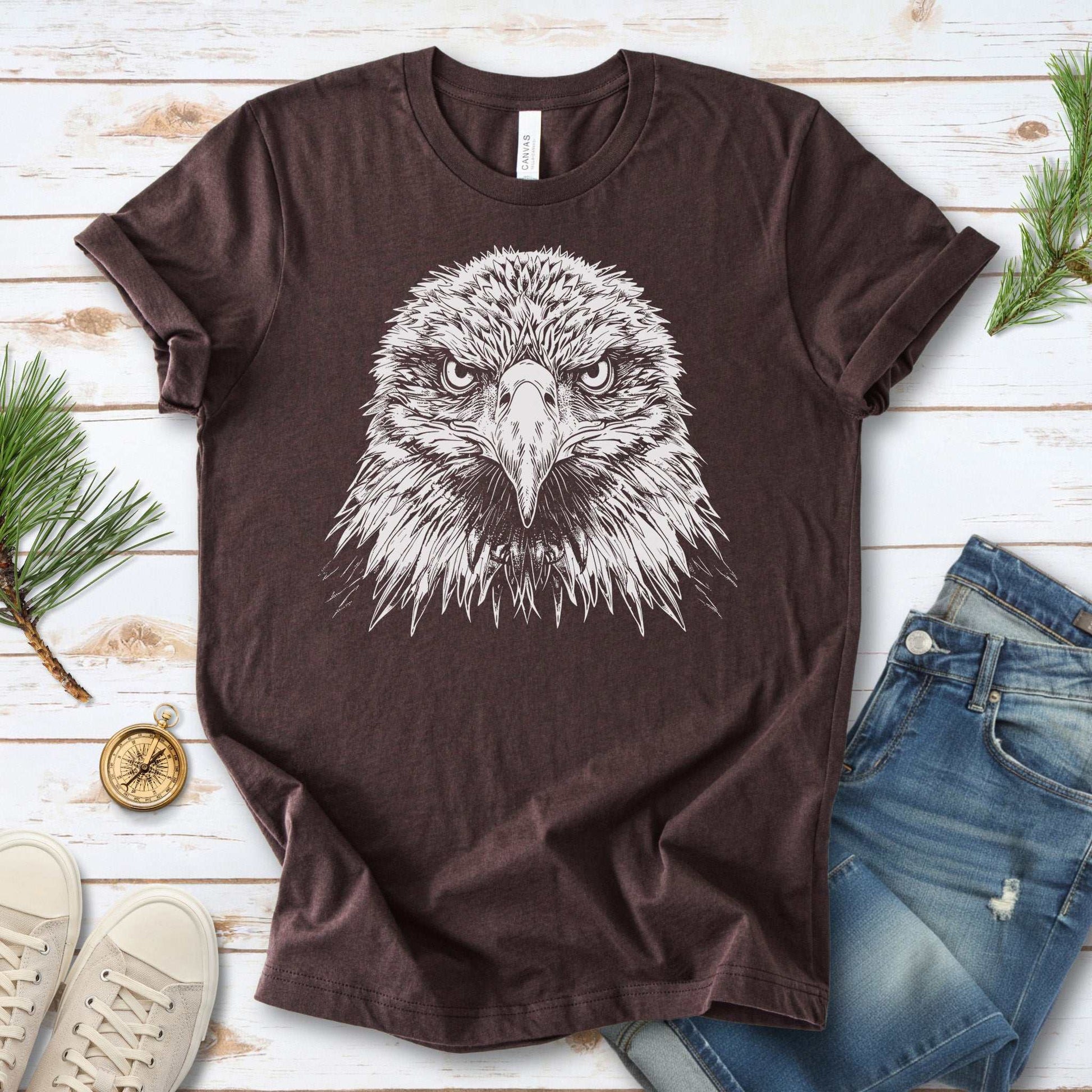 Eagle Face T-Shirt – Majestic Bird of Prey Tee