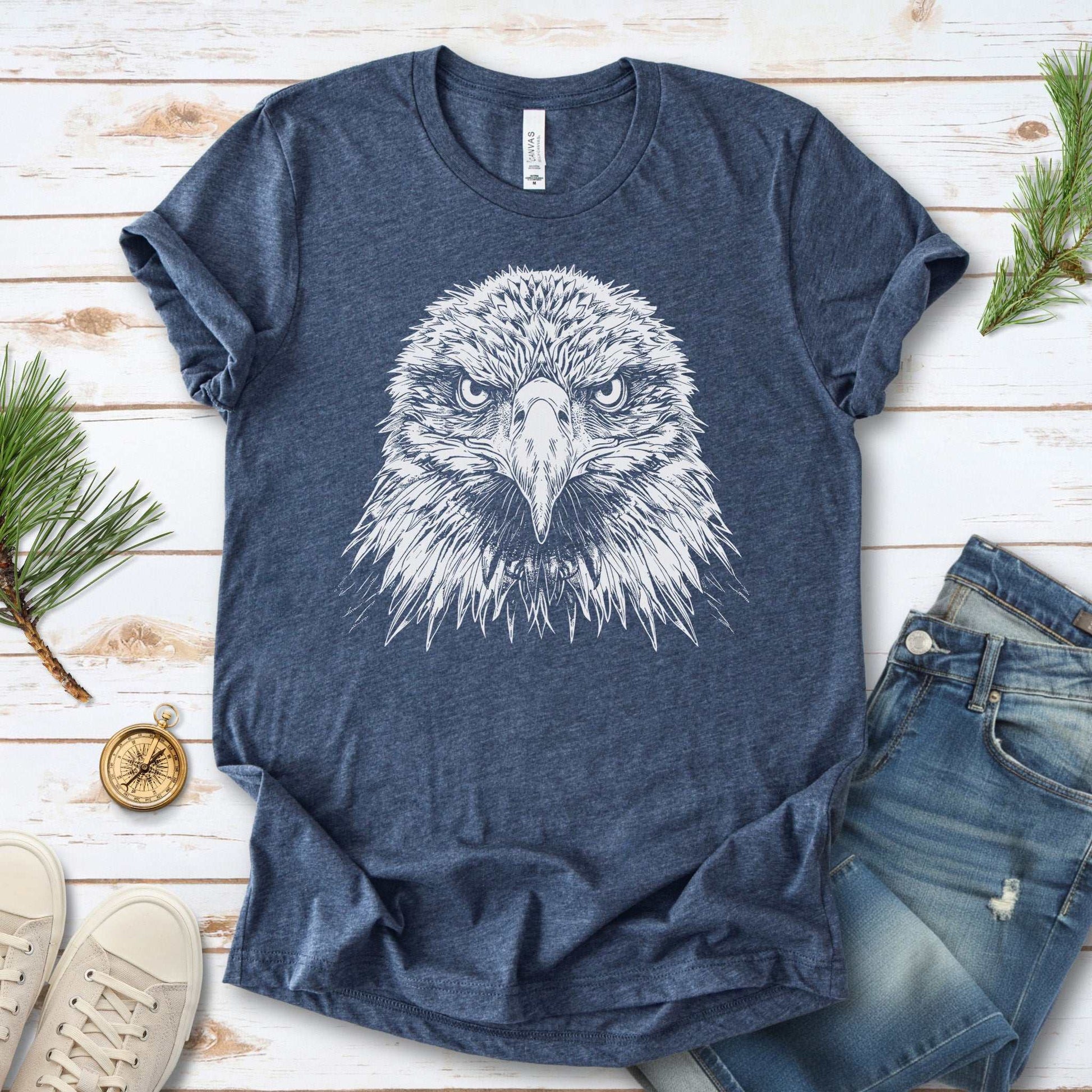 Eagle Face T-Shirt – Majestic Bird of Prey Tee