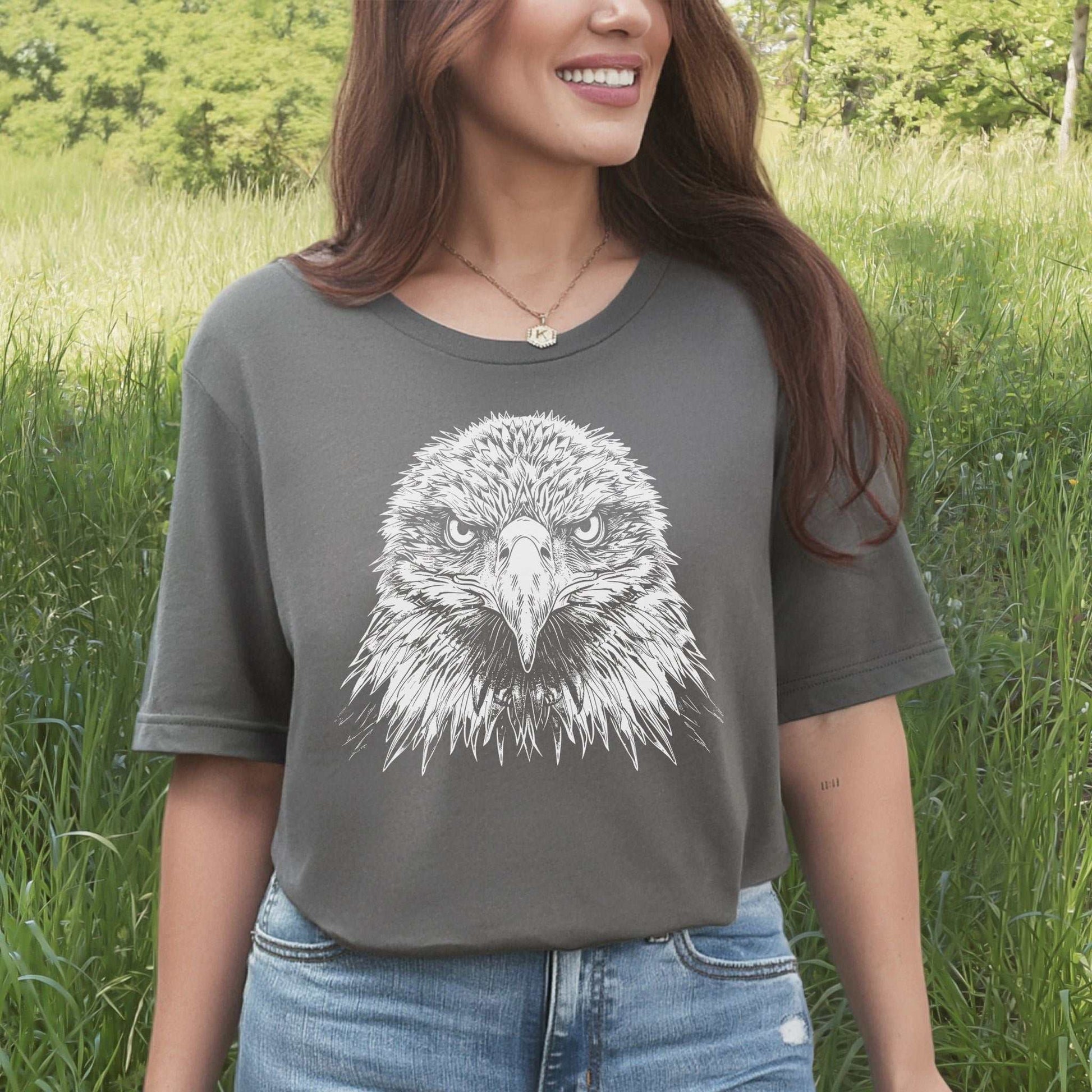 Eagle Face T-Shirt – Majestic Bird of Prey Tee