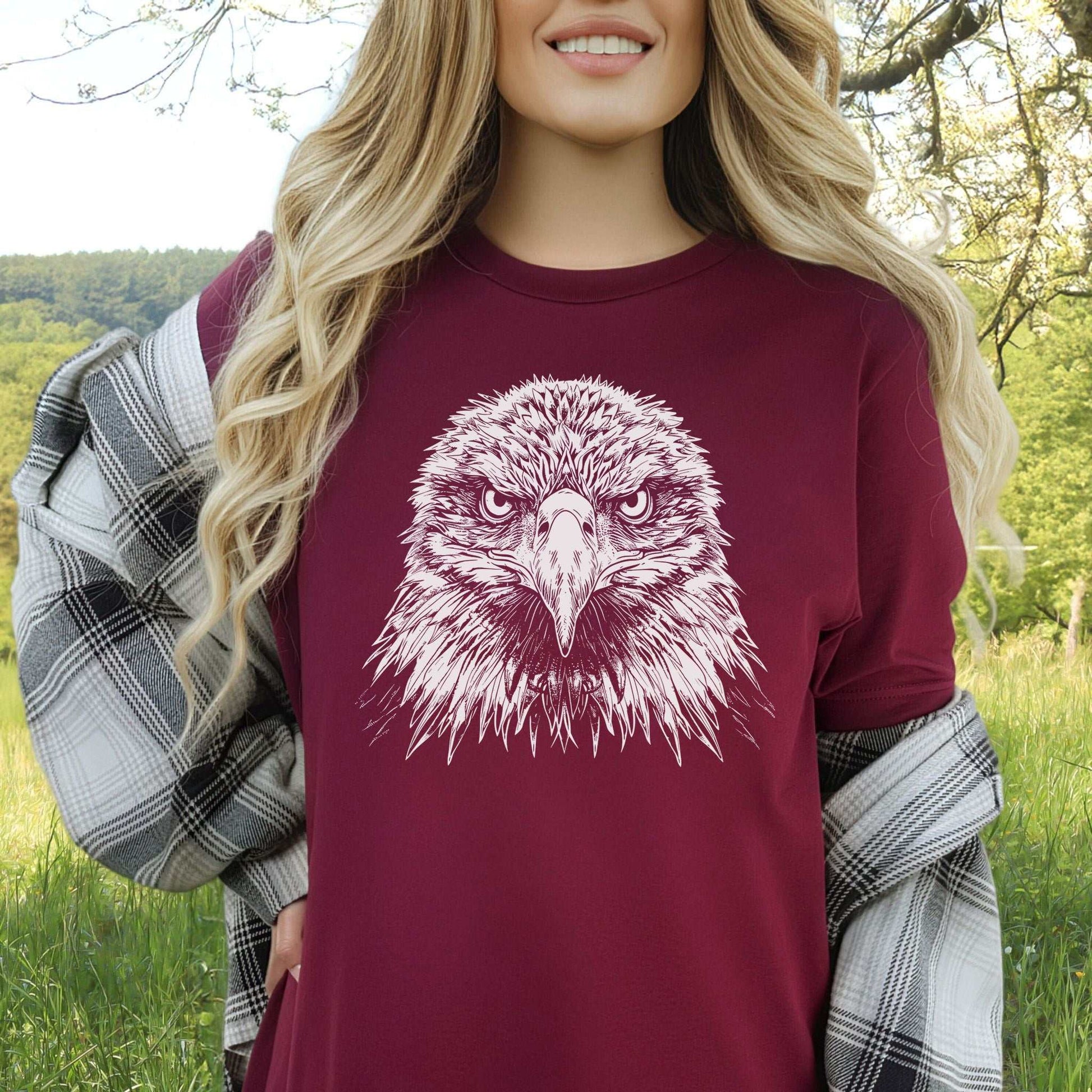 Eagle Face T-Shirt – Majestic Bird of Prey Tee