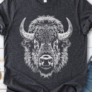 American Bison Portrait T-Shirt – Wildlife Animal Tee