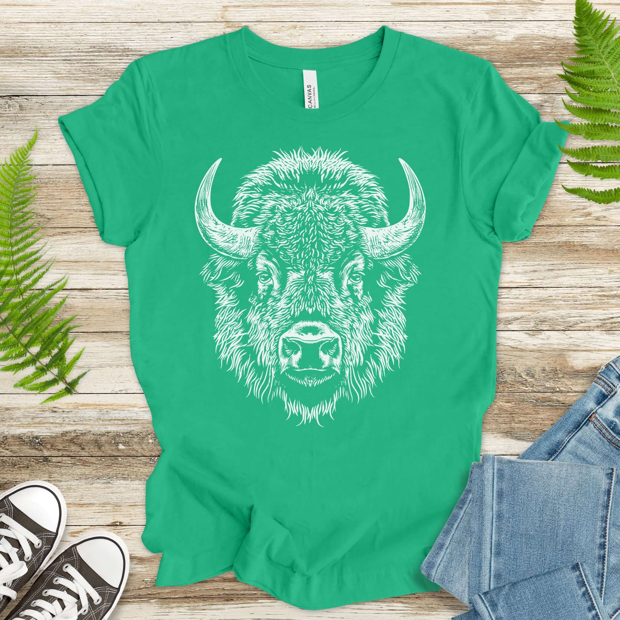 American Bison Portrait T-Shirt – Wildlife Animal Tee