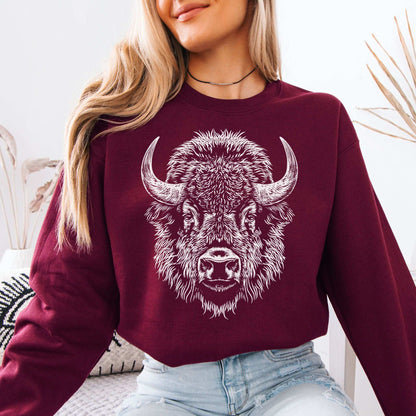 American Bison Sweatshirt – Majestic Wilderness Spirit Animal