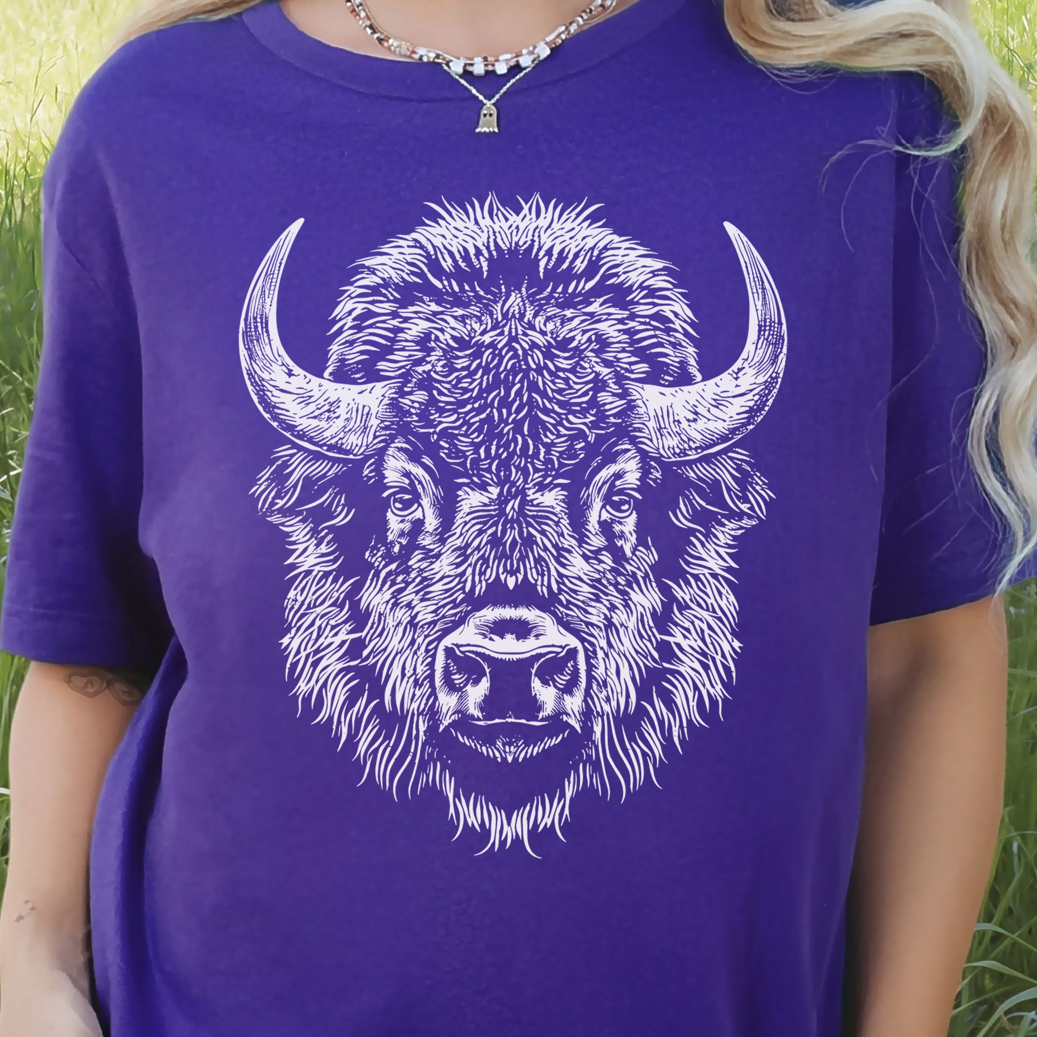 American Bison Portrait T-Shirt – Wildlife Animal Tee