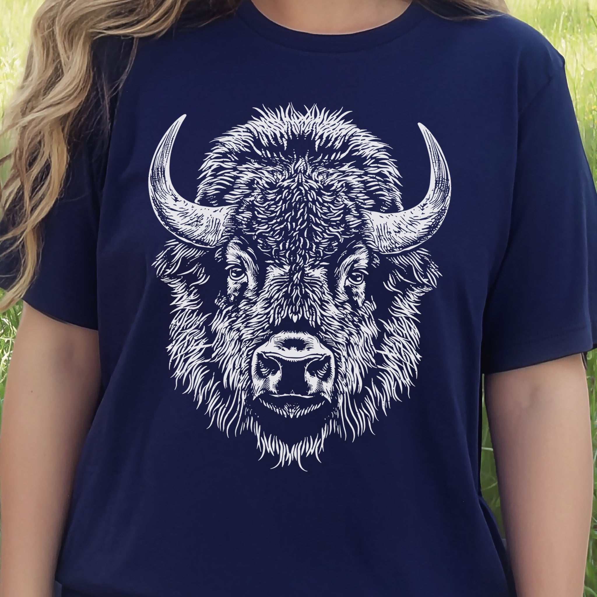 American Bison Portrait T-Shirt – Wildlife Animal Tee