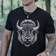 American Bison Portrait T-Shirt – Wildlife Animal Tee