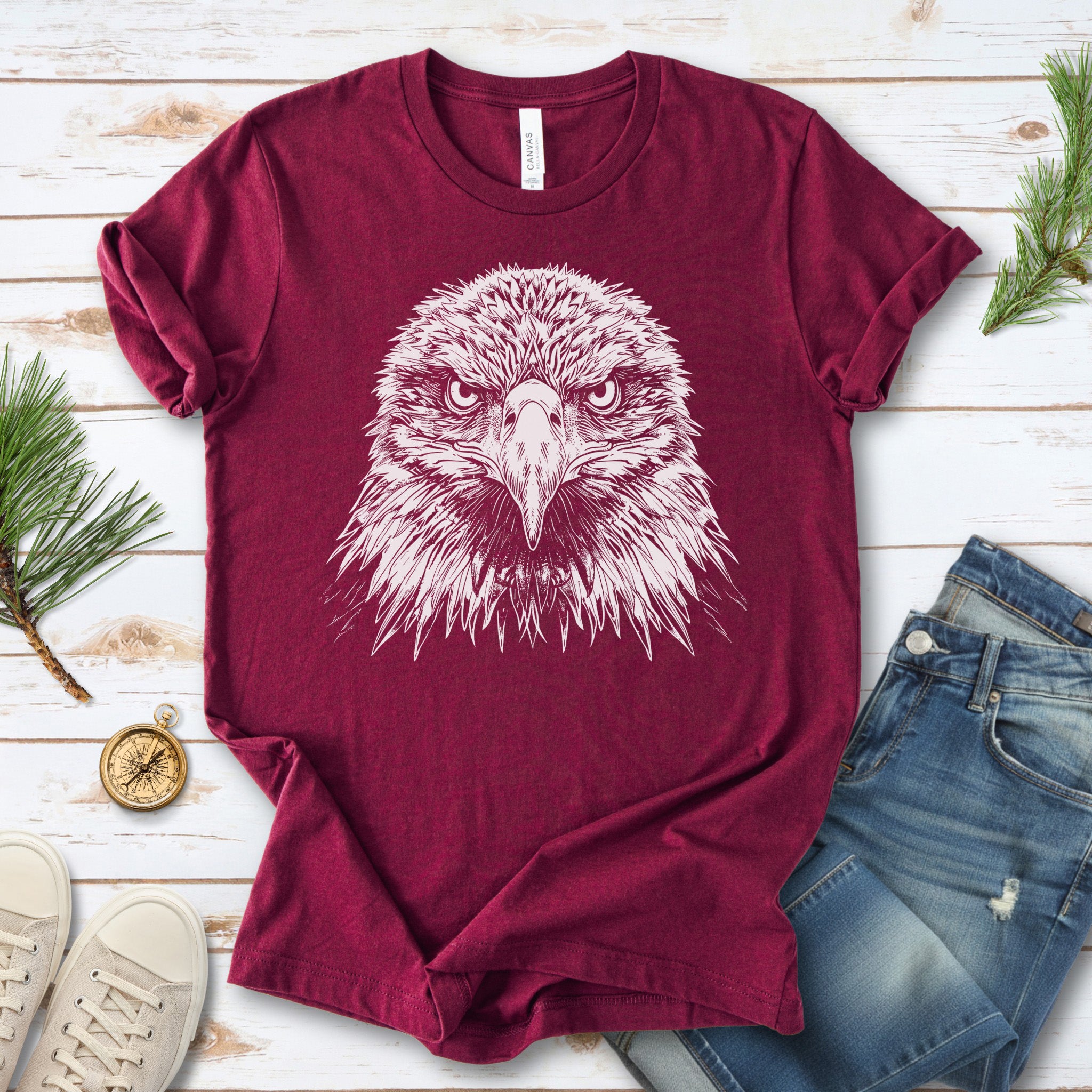 Eagle Face T-Shirt – Majestic Bird of Prey Tee